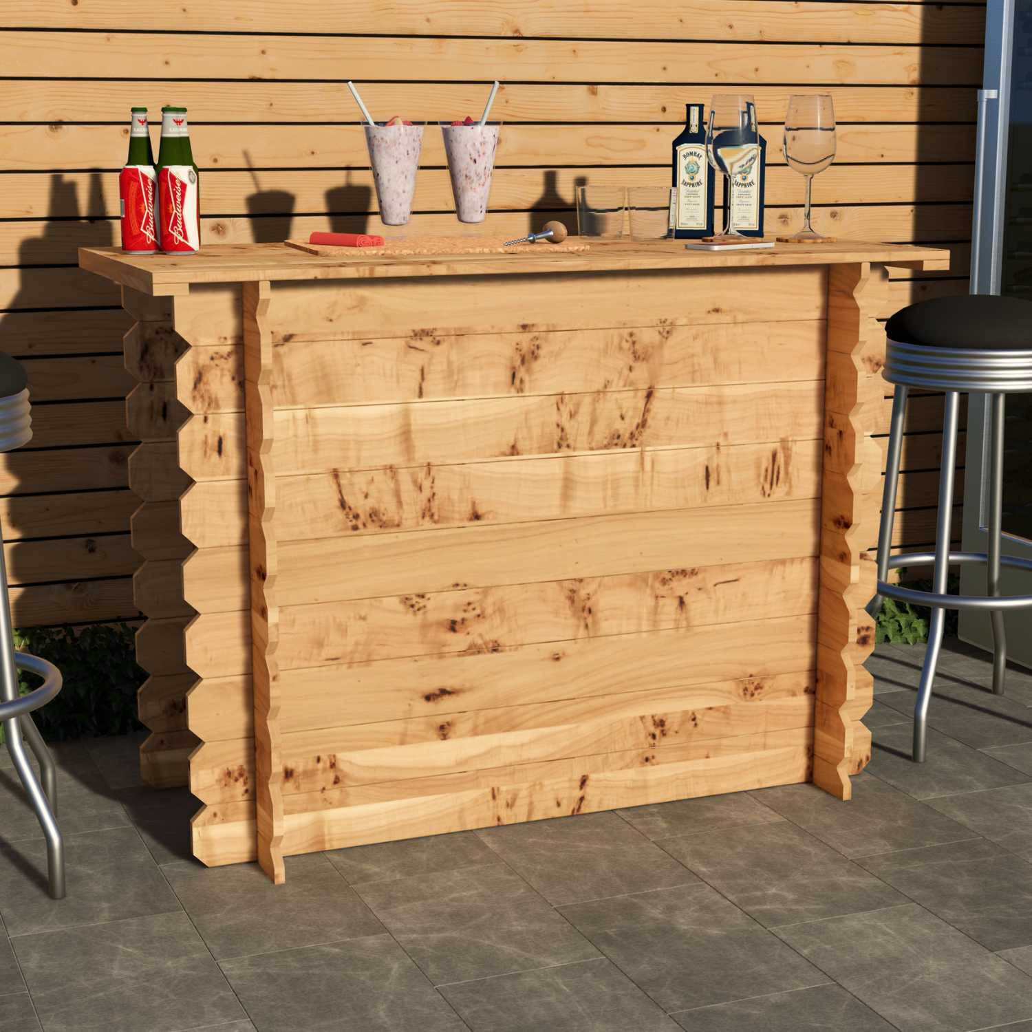 Image of Rustic Wooden Interlock Bar