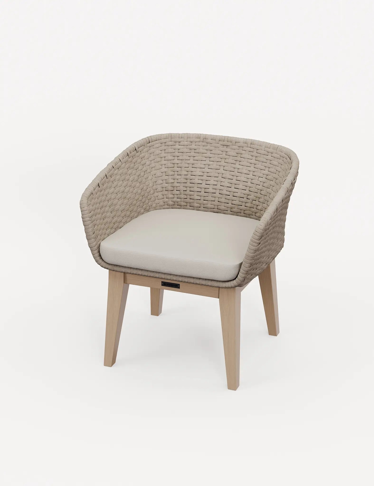 Image of Roma 4 Seater Round Sunray with Terrazzo Insert Dining Set with Eden Dawn Chairs