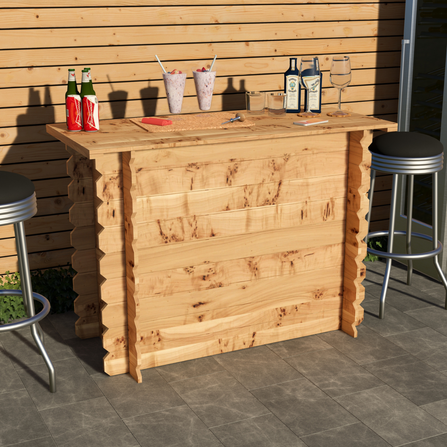 Image of Rustic Wooden Interlock Bar