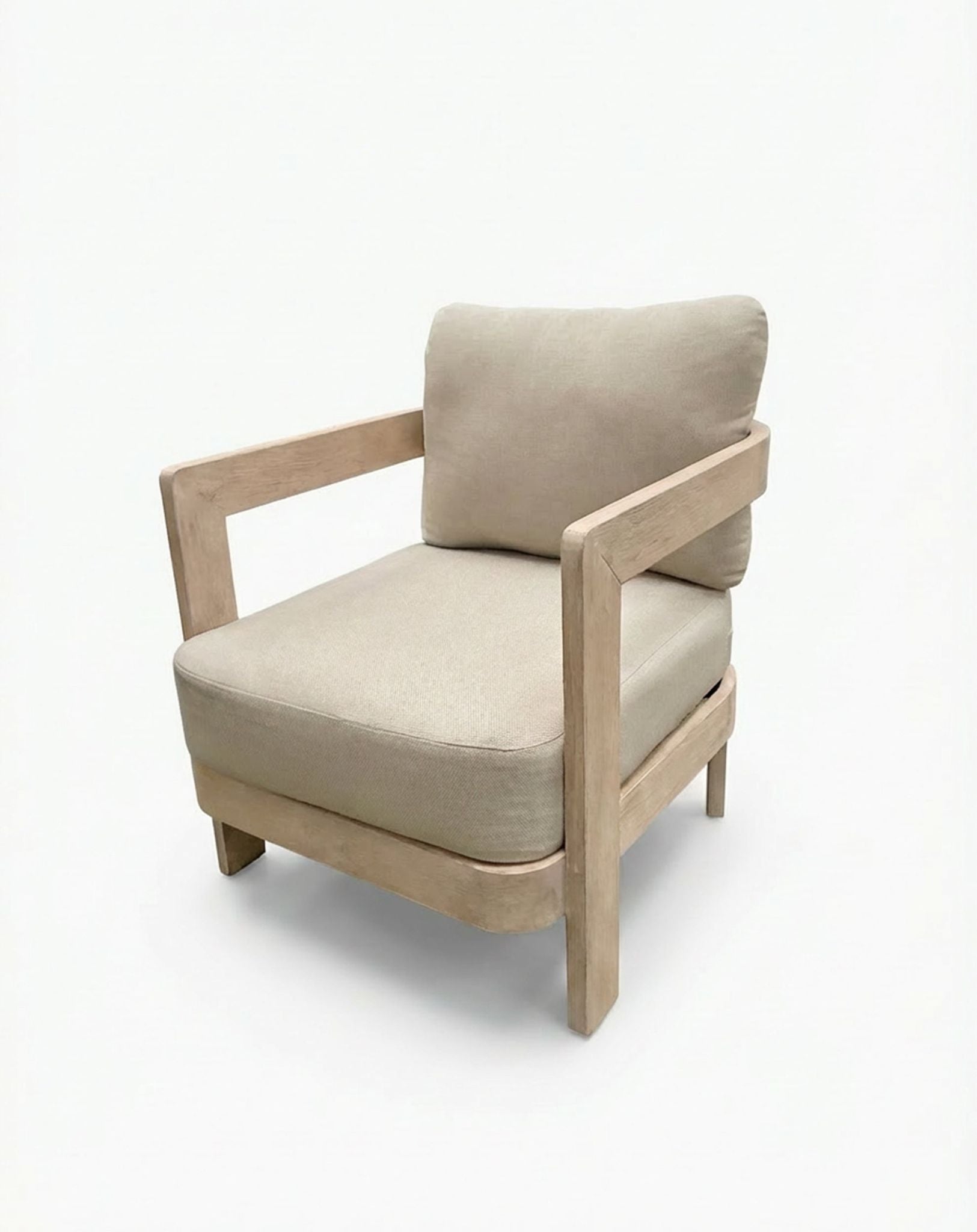 Image of EVORA 5-Seater Wood Lounging Set with Coffee Table