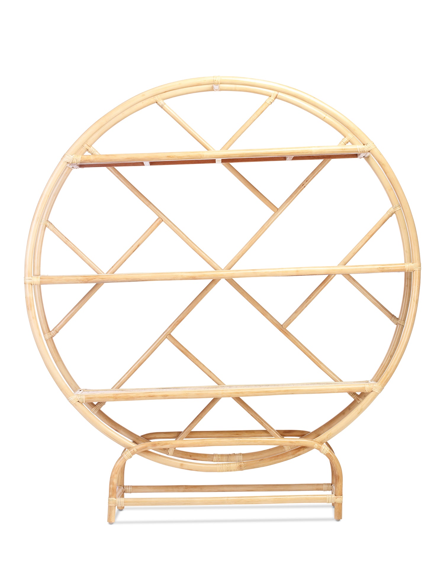 Large Verona Natural Rattan Etagere