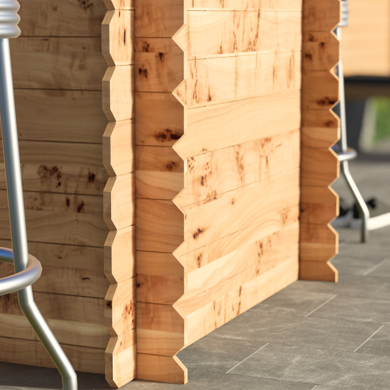 Image of Rustic Wooden Interlock Bar