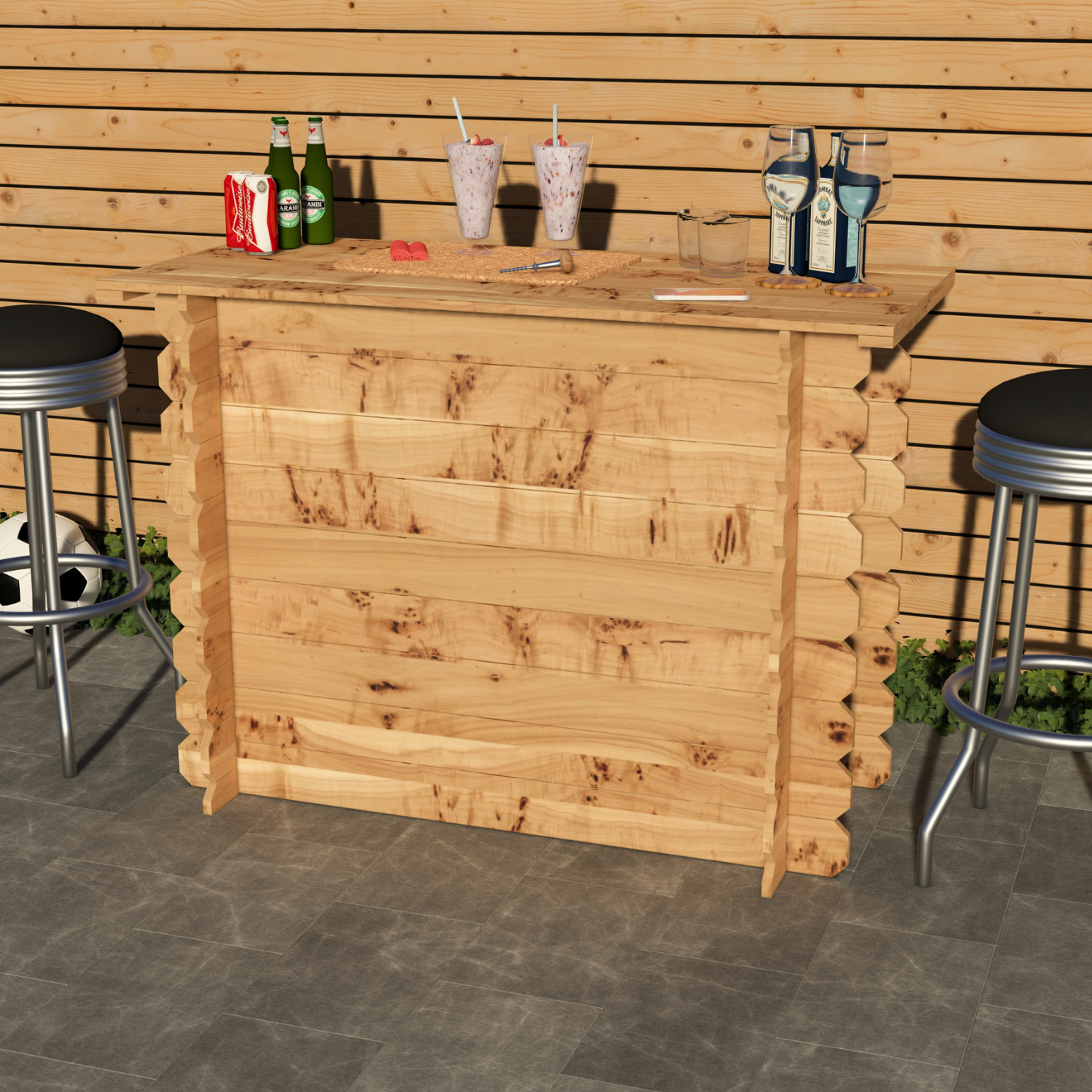 Image of Rustic Wooden Interlock Bar
