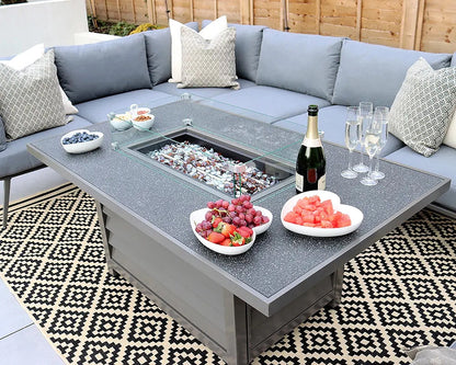 Grey Rectangular Mayfair/Aspen Firepit Table ONLY
