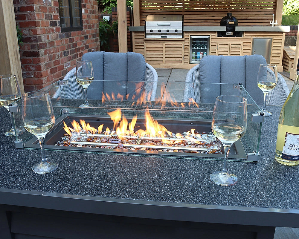 Grey Rectangular Mayfair/Aspen Firepit Table ONLY
