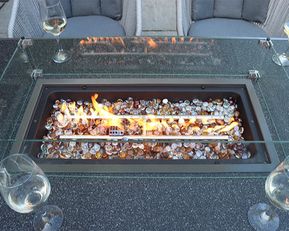 Grey Rectangular Mayfair/Aspen Firepit Table ONLY