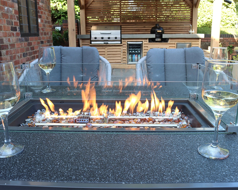 Grey Rectangular Mayfair/Aspen Firepit Table ONLY