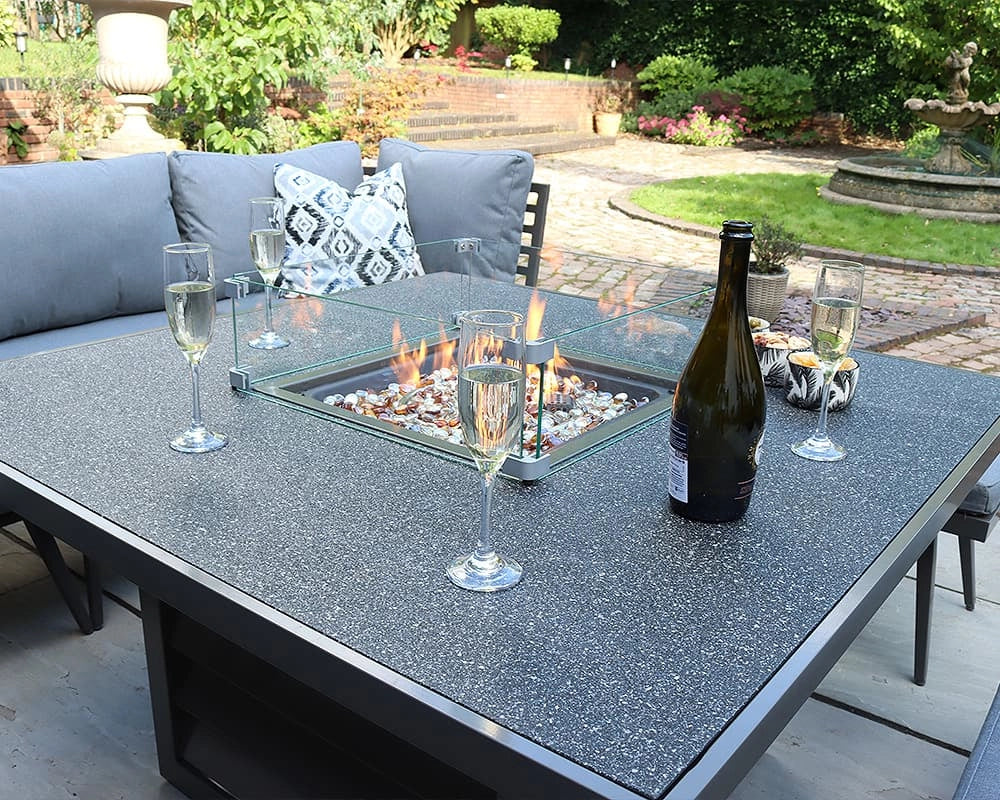 Grey Square Mayfair Firepit Table ONLY