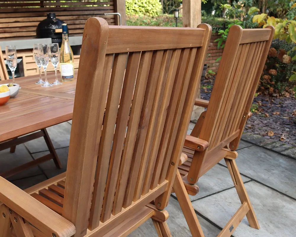 Ellipse 6 Seater Dining Set with Manhattan Recliner Armchairs