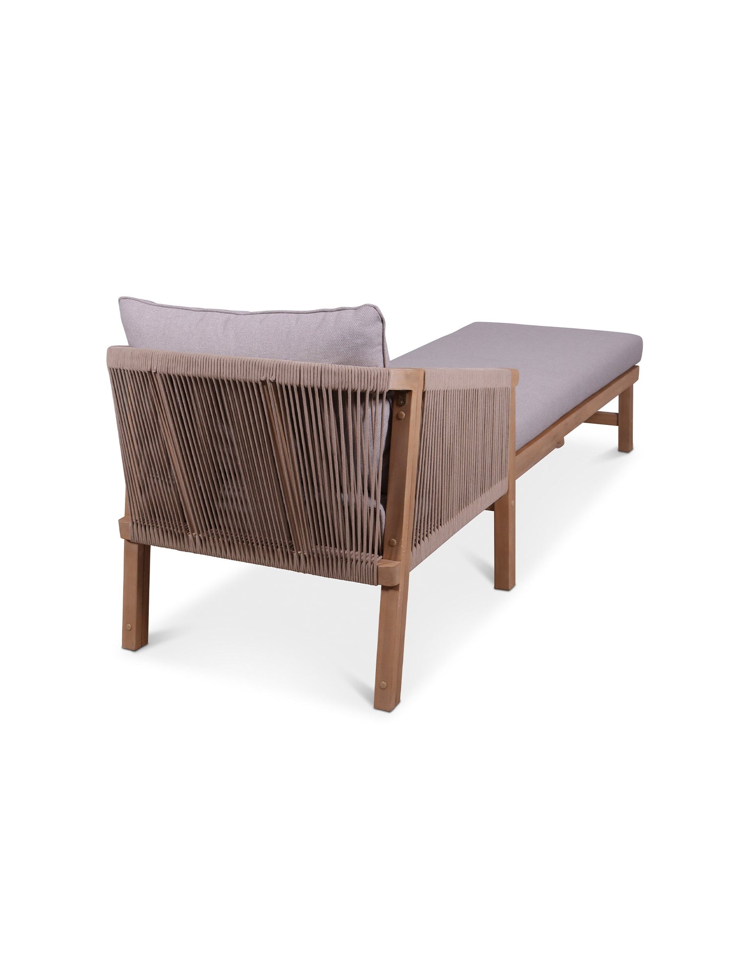 Roma Rope Sun Lounger with Pull-out Side Table