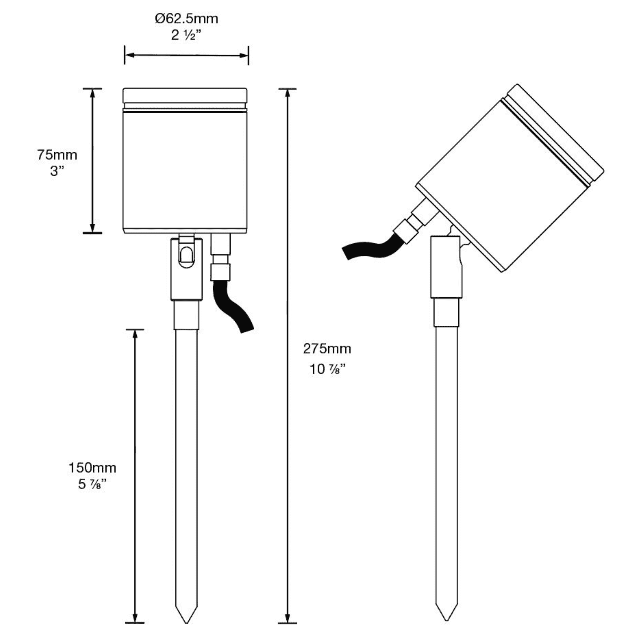 Image of Hunza Spike Spot Adjustable GU10 - IP66