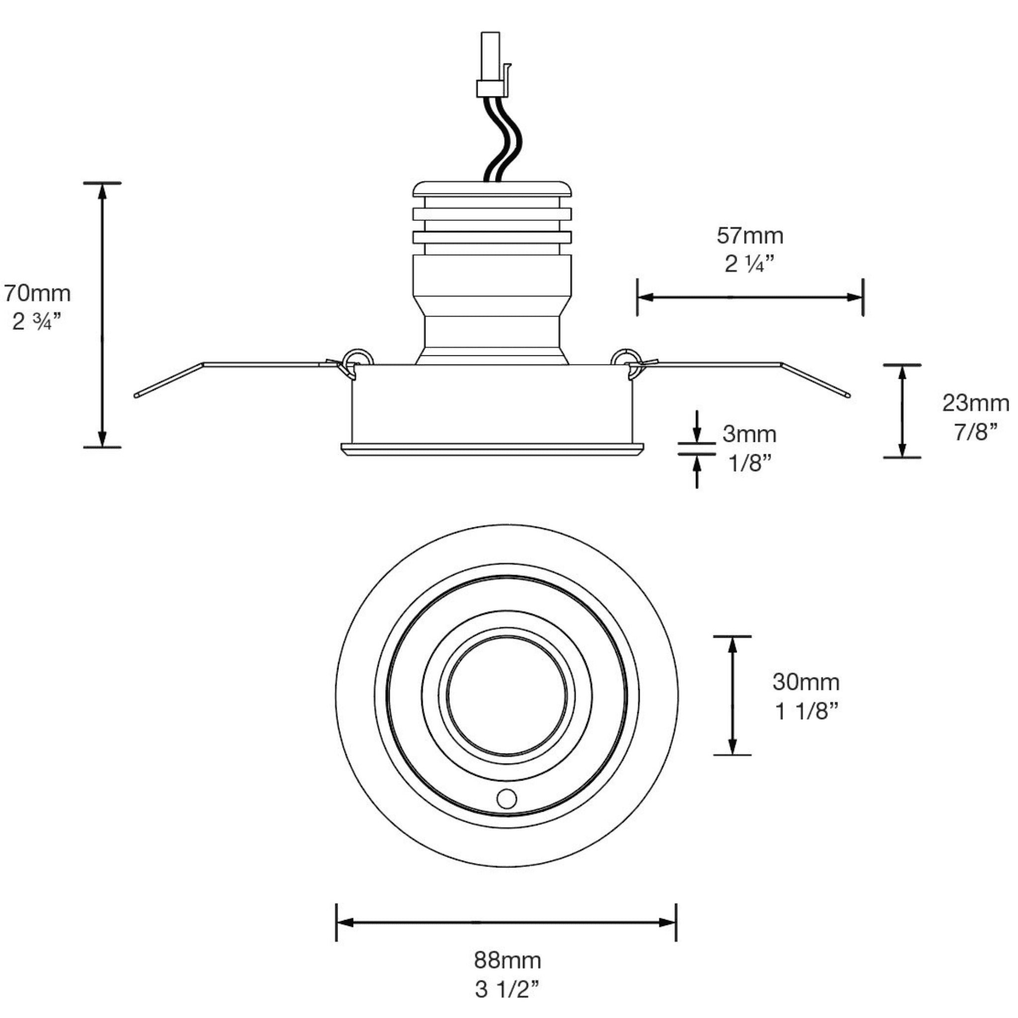 Image of Hunza Tilting Eave Light 3w/6w Pure LED (Series Circuit) - IP66
