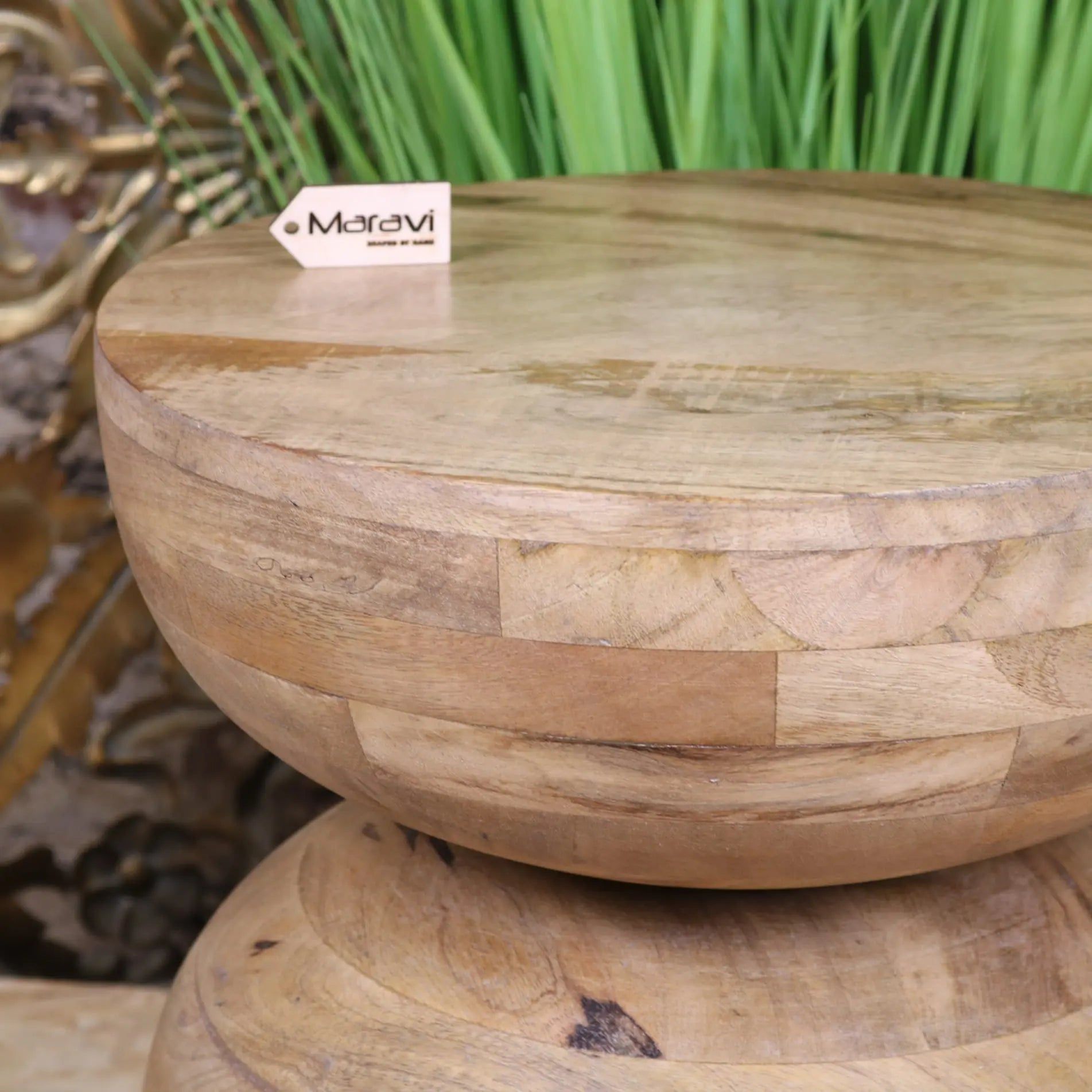 Image of Narmada Swirl Mango Wood Side Table