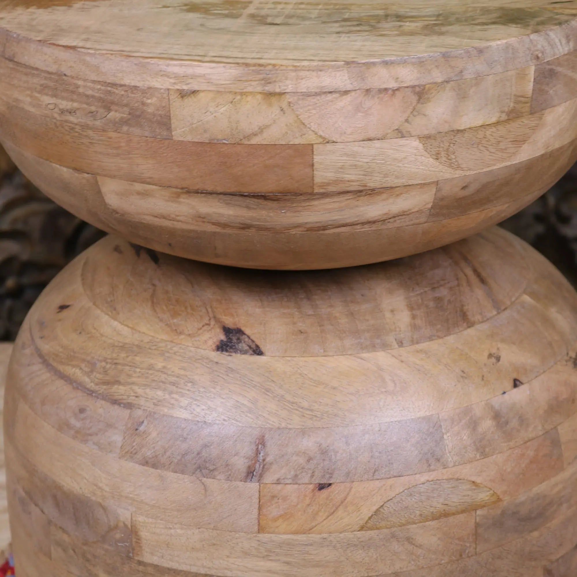 Image of Narmada Swirl Mango Wood Side Table