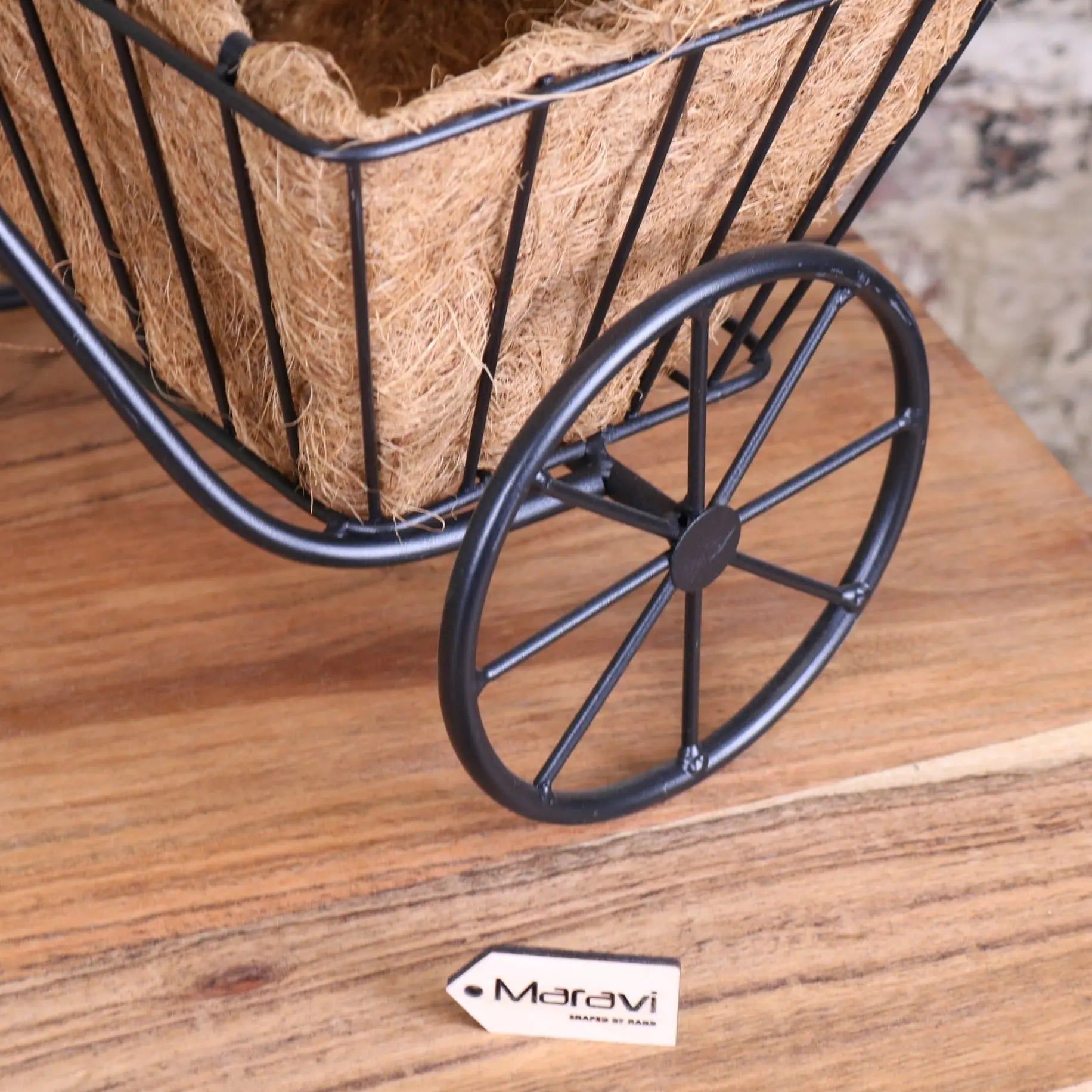 Image of Bike Garden Planter Metal Vintage Black