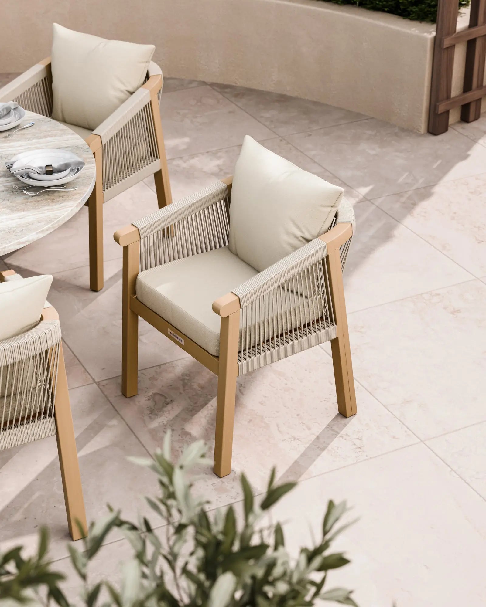 Jupiter 6 Seater Round Conical Dining Set with Roma Dining Chairs