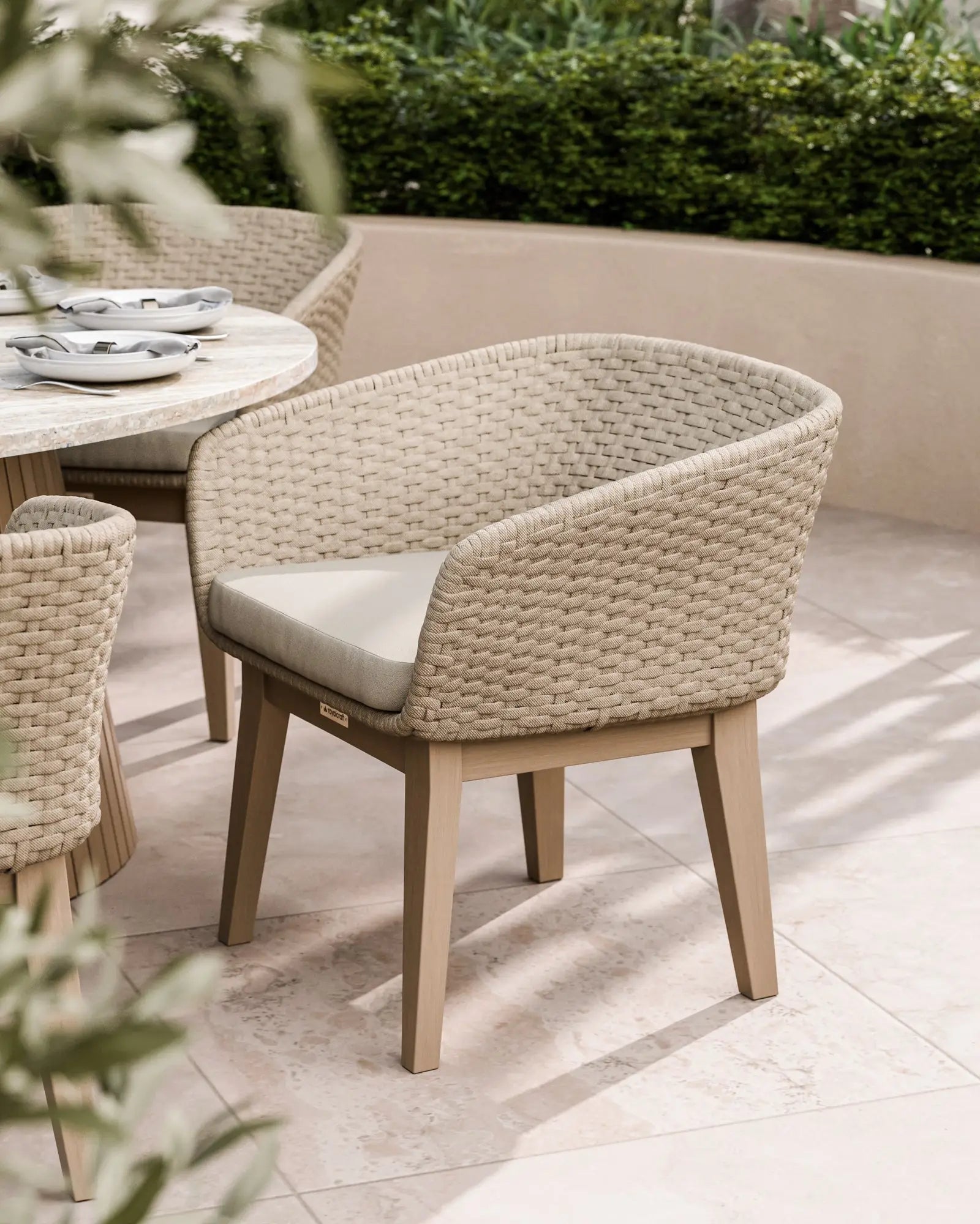 Jupiter 6 Seater Ellipse D Conical Dining Set with Eden Dawn Dining Chairs