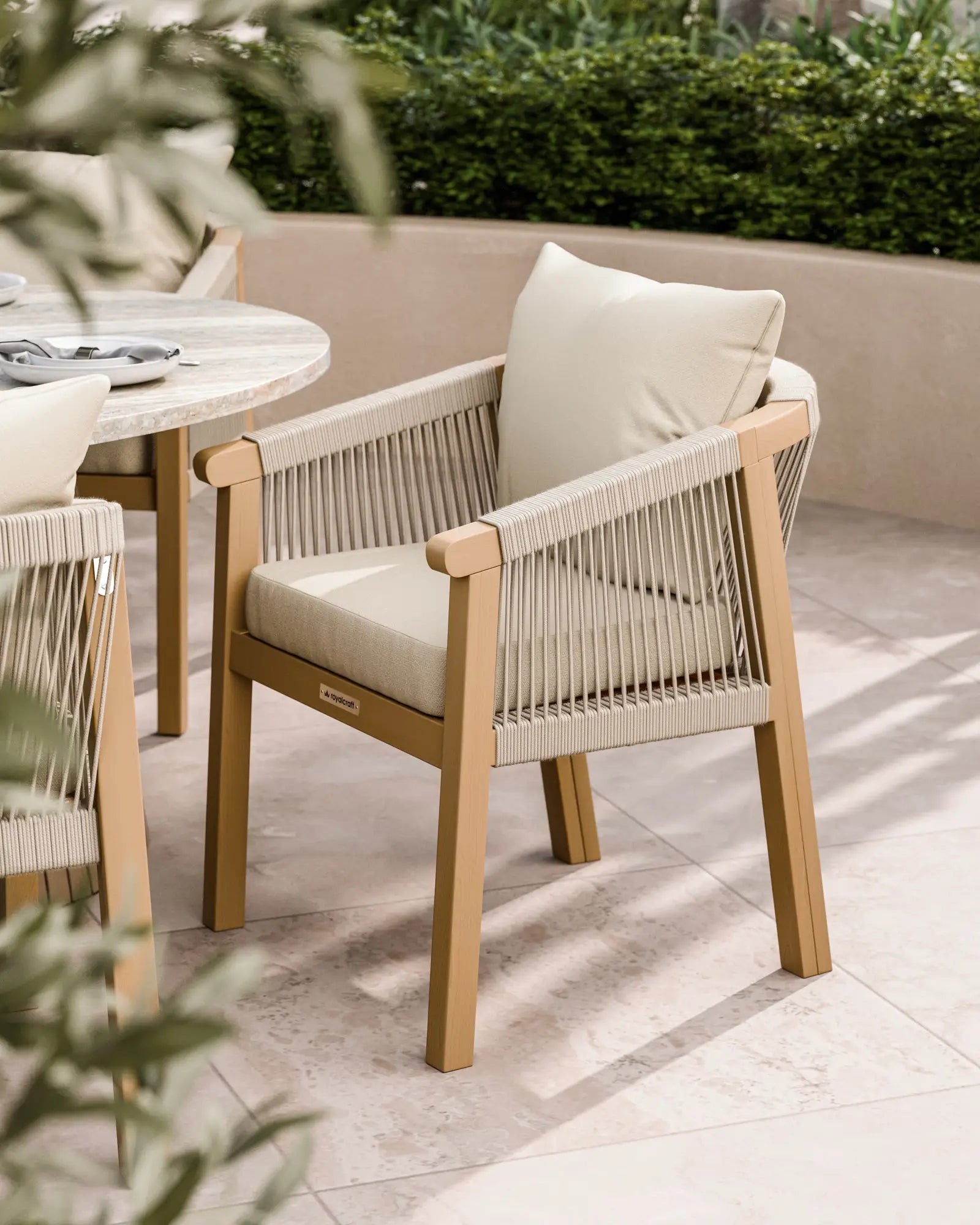 Jupiter 6 Seater Ellipse D Conical Dining Set with Roma Dining Chairs