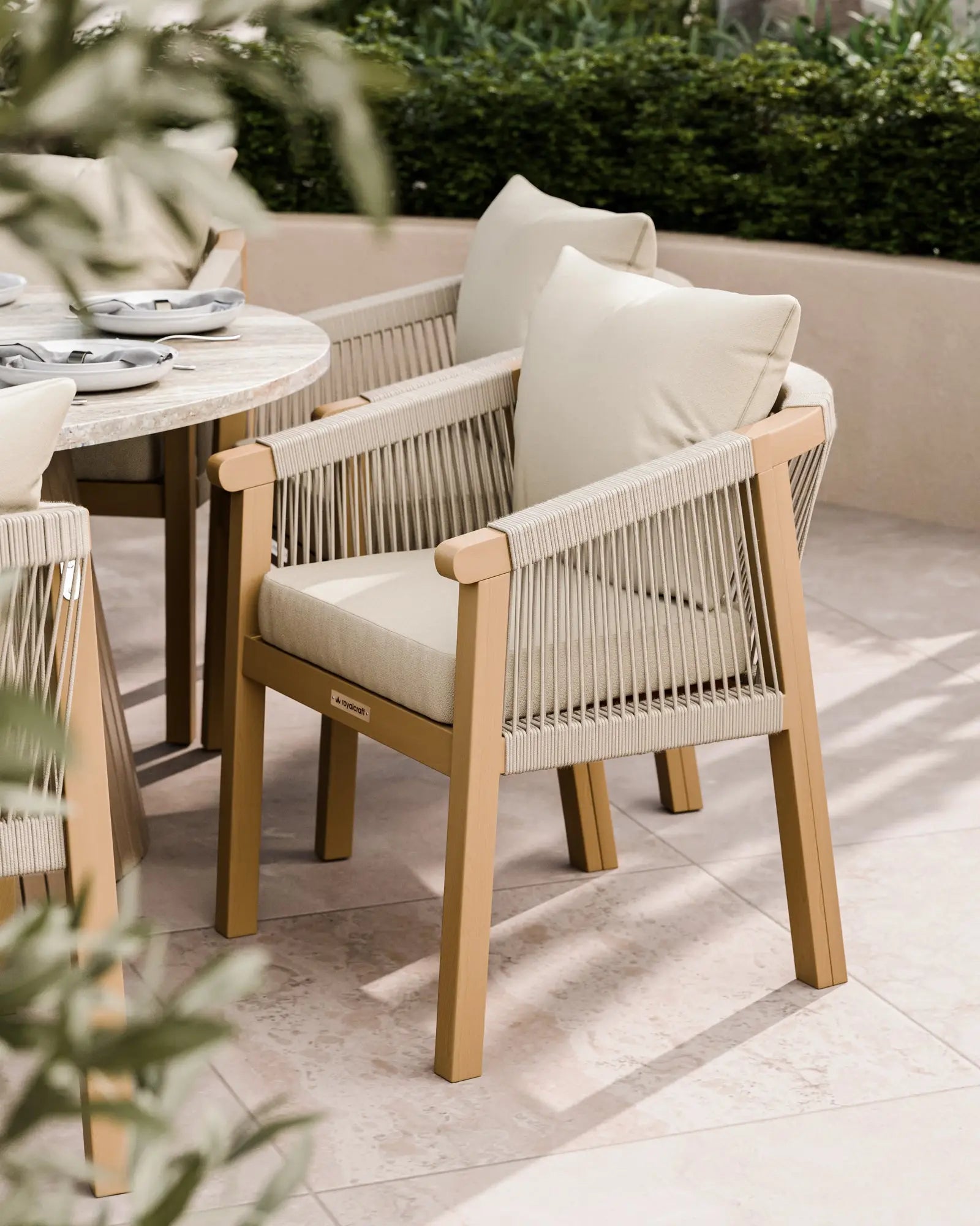 Image of Jupiter 8 Seater Ellipse D Conical Dining Set with Roma Dining Chairs