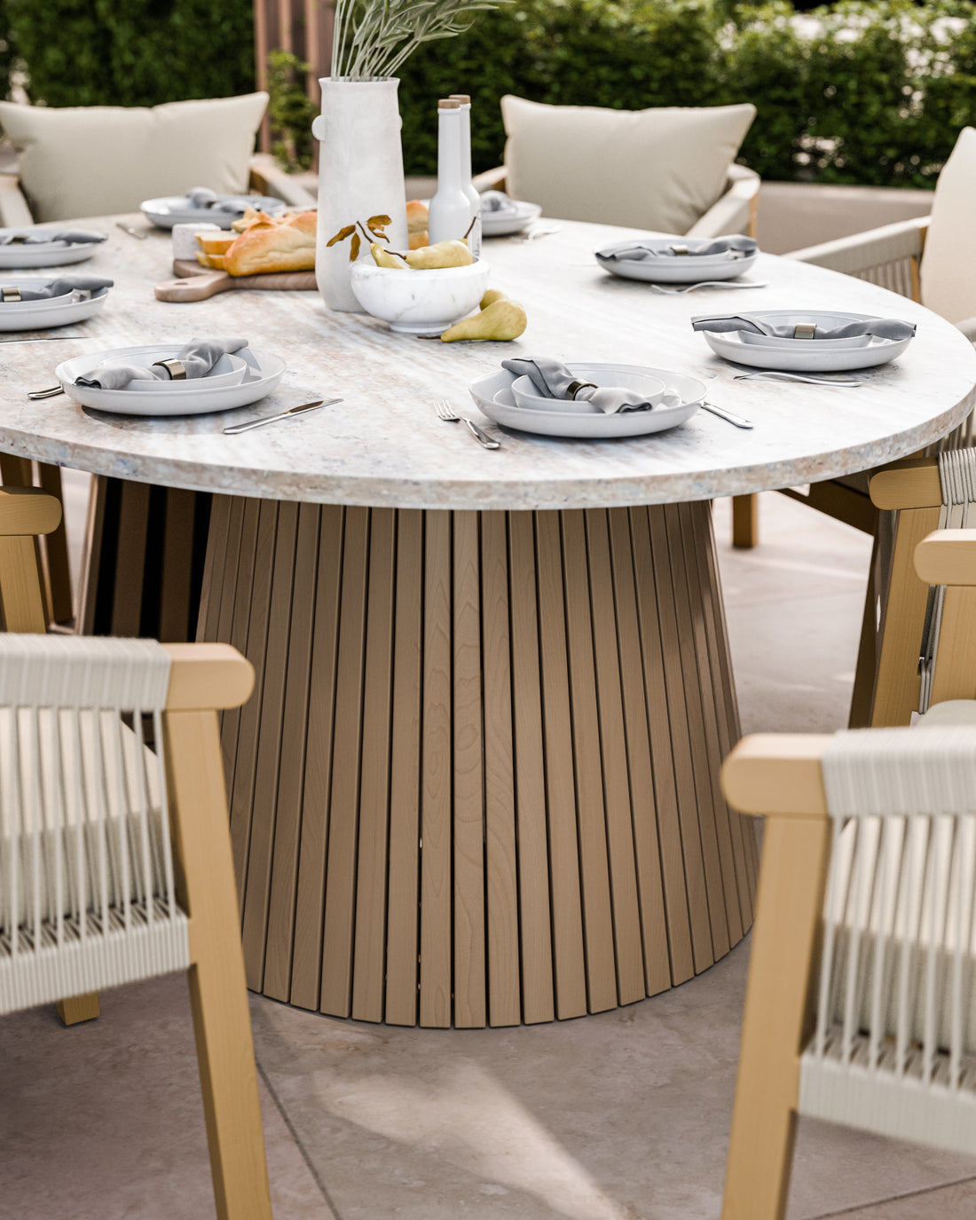 Jupiter 8 Seater Ellipse D Conical Dining Set with Roma Dining Chairs