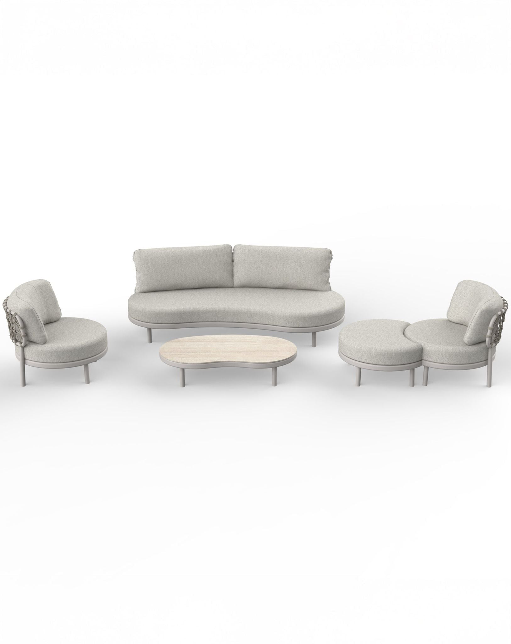 Image of KOKO 5 Seater Lounging Set with Coffee Table & Footstool