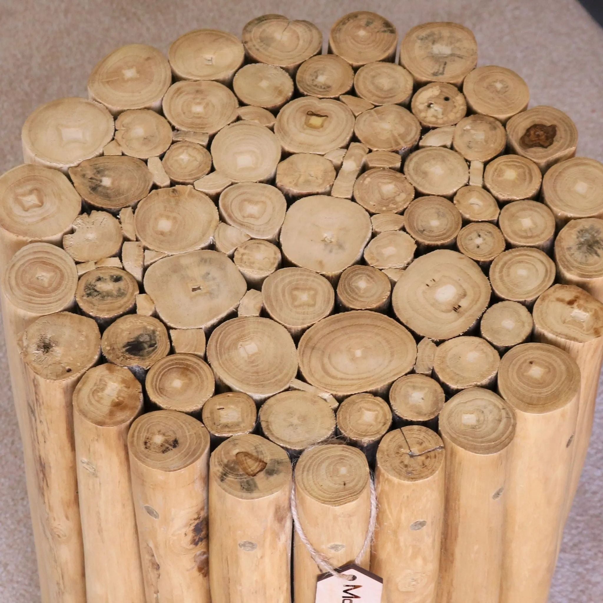 Image of Kini Natural Log Side Table