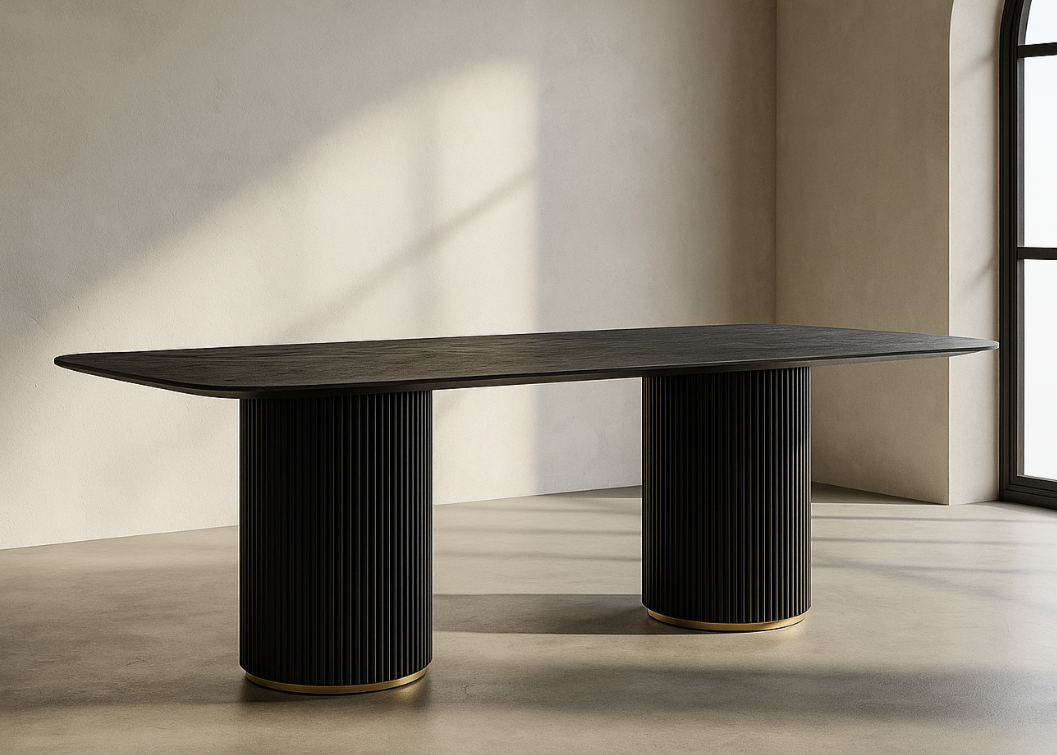 Image of Lantine 240 Dining Table - Black Oak