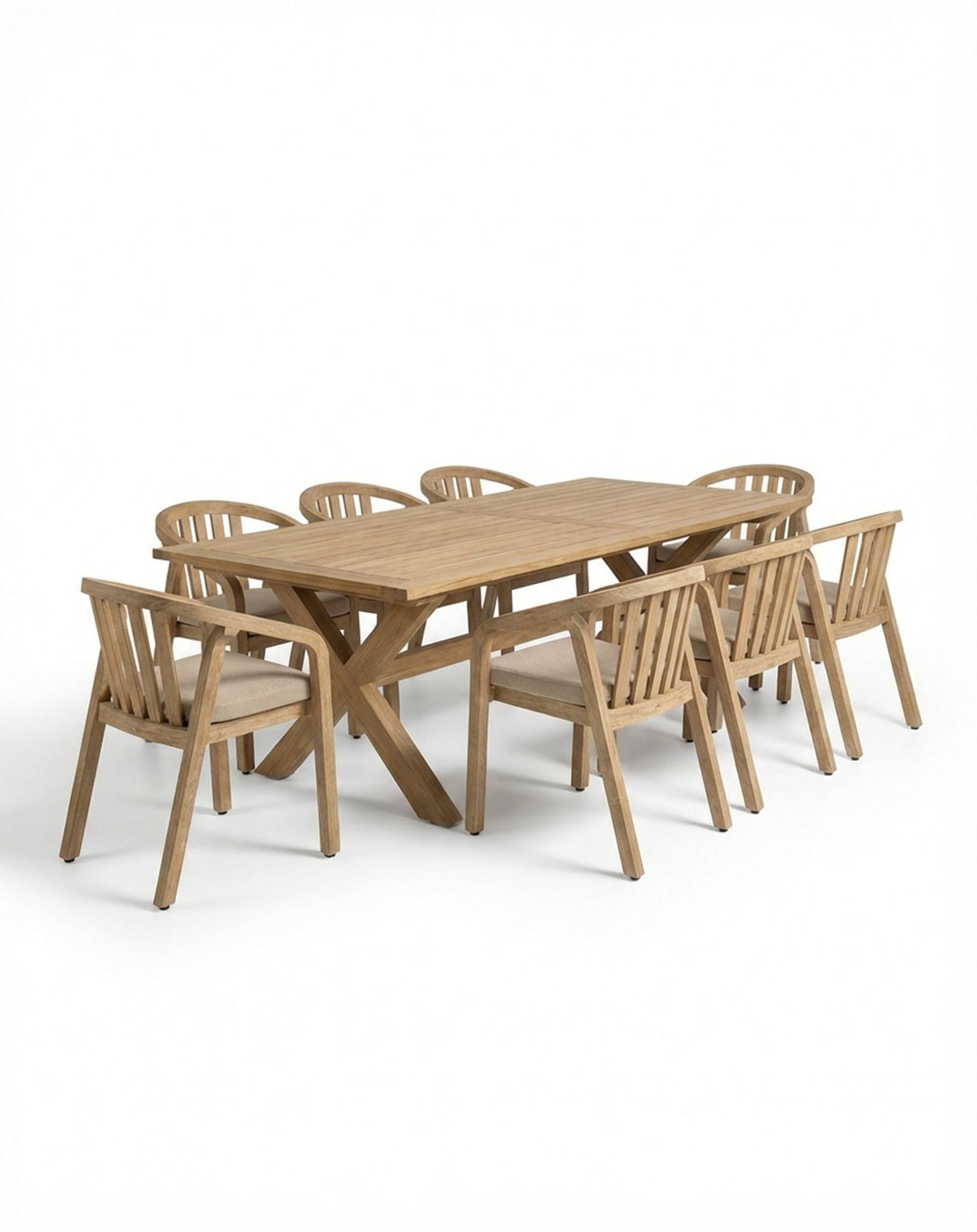 Image of LIDIA 8-Seater Dining Table with RIVEN Chairs
