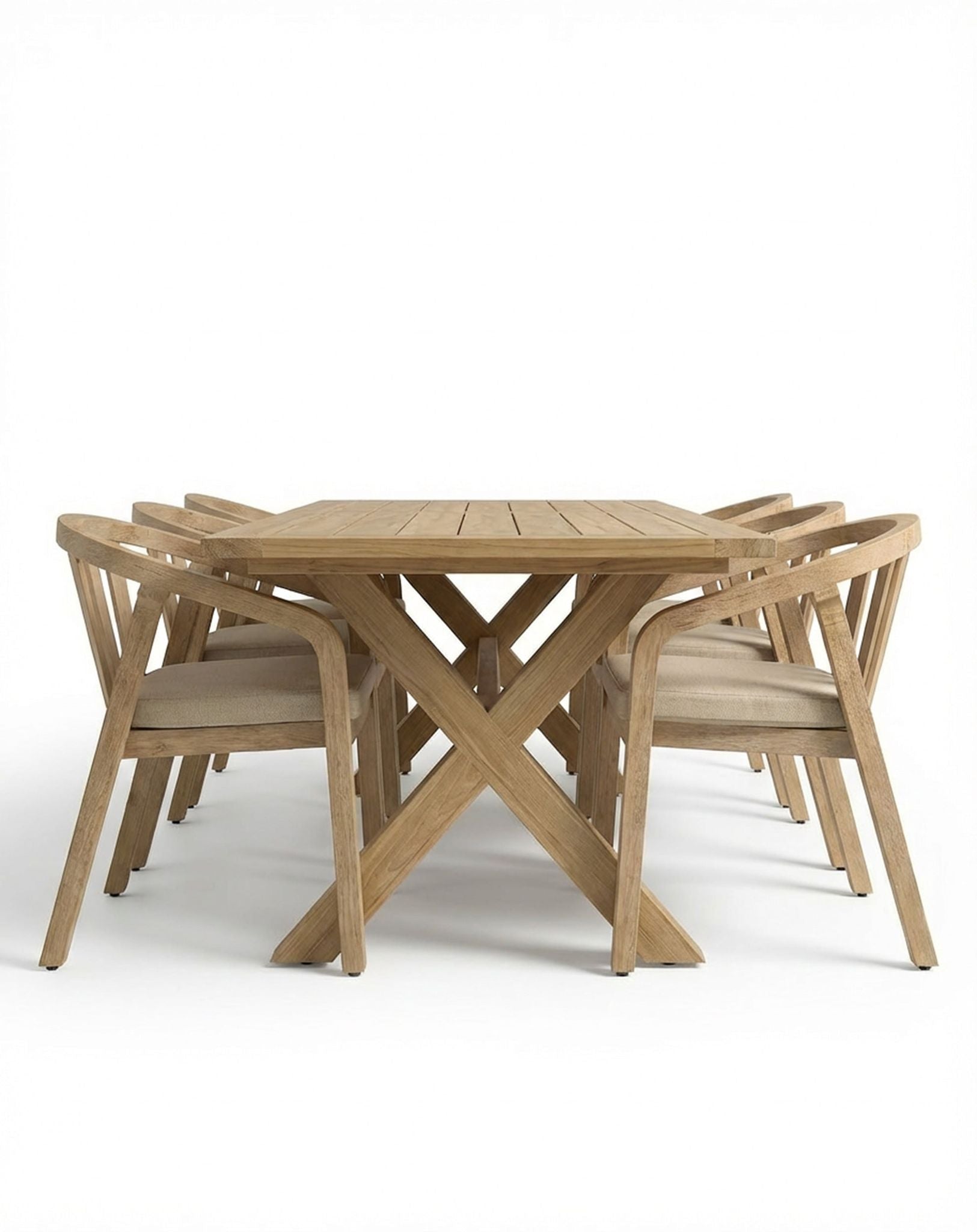 Image of LIDIA 8-Seater Dining Table with RIVEN Chairs