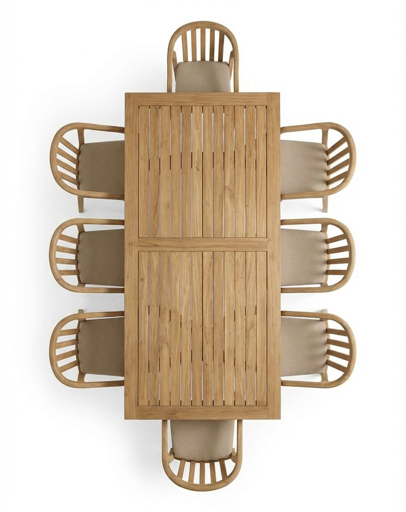 Image of LIDIA 8-Seater Dining Table with RIVEN Chairs