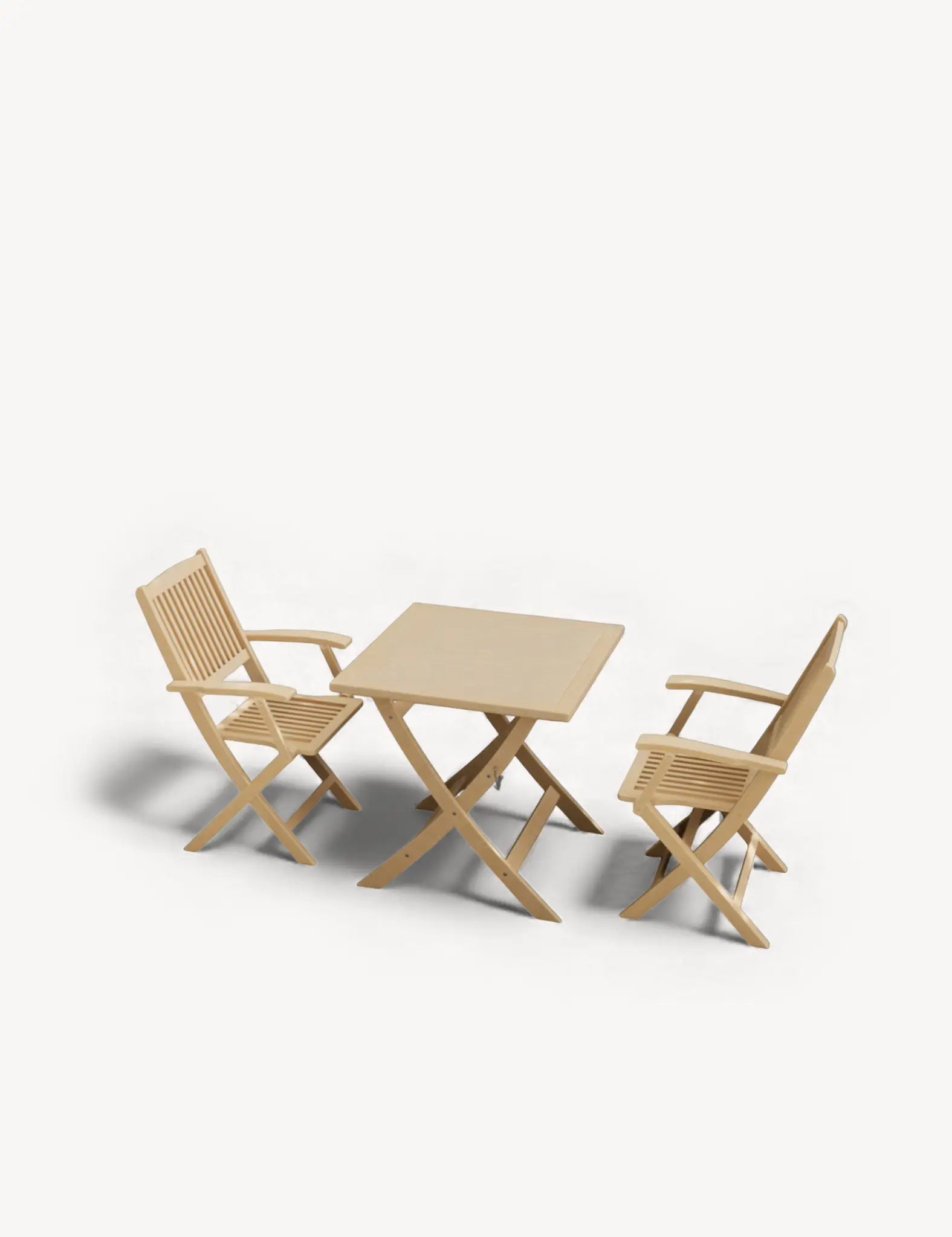 Image of London 2 Seater Square Folding Bistro Set with London Folding Armchairs