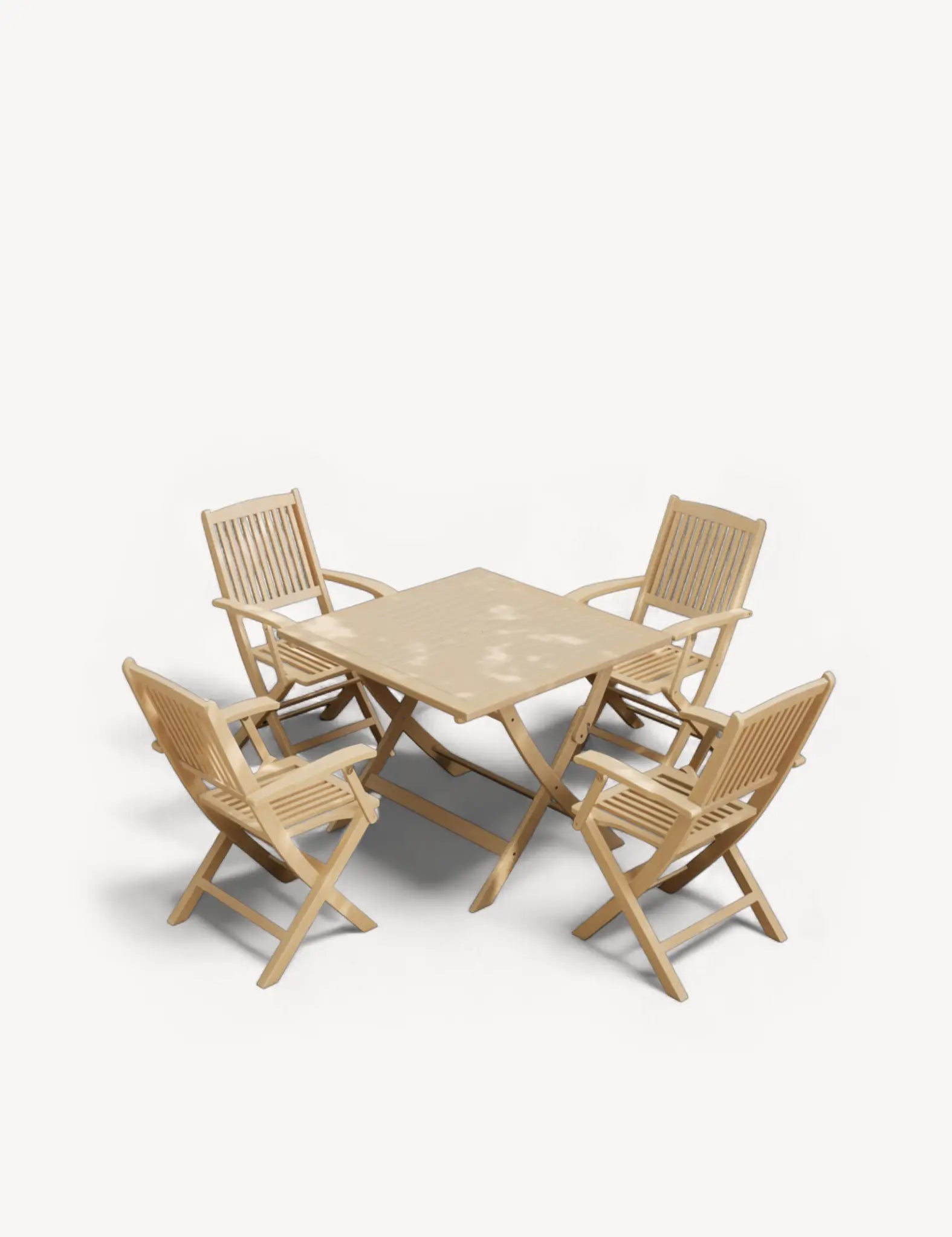 Image of London 4 Seater Square Folding Set with London Folding Armchairs