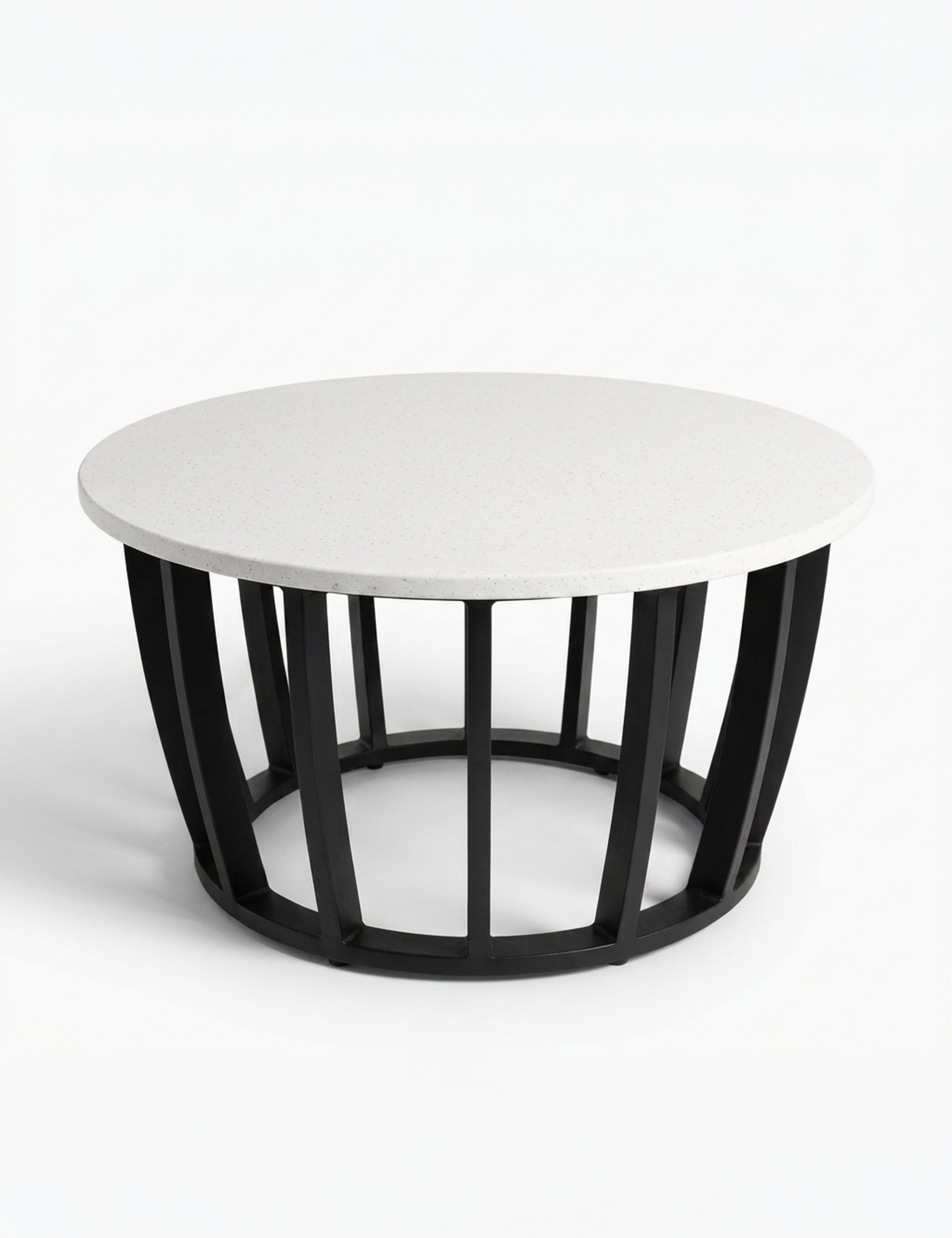Image of LUCCA 5-Seater Black Aluminium Lounging Set with Coffee Table
