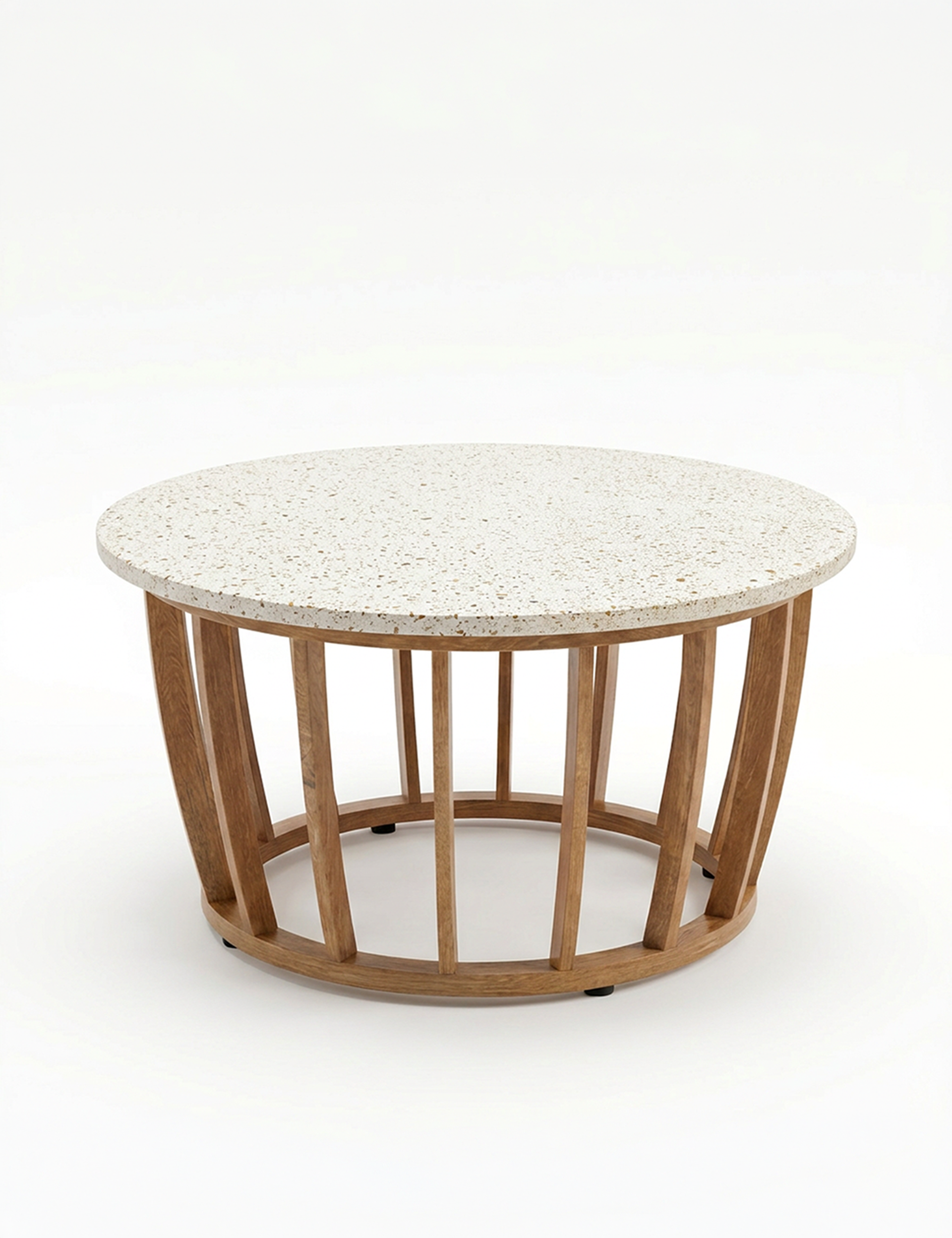 Image of LUCCA 5-Seater Teak-Effect Aluminium Lounging Set with Coffee Table