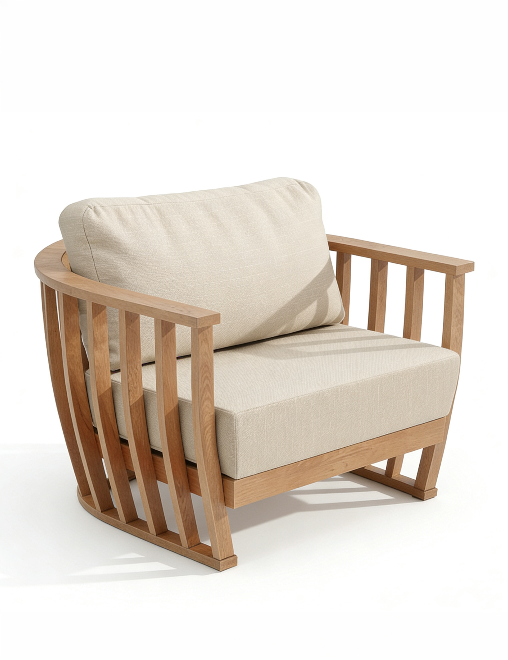 Image of LUCCA 5-Seater Teak-Effect Aluminium Lounging Set with Coffee Table