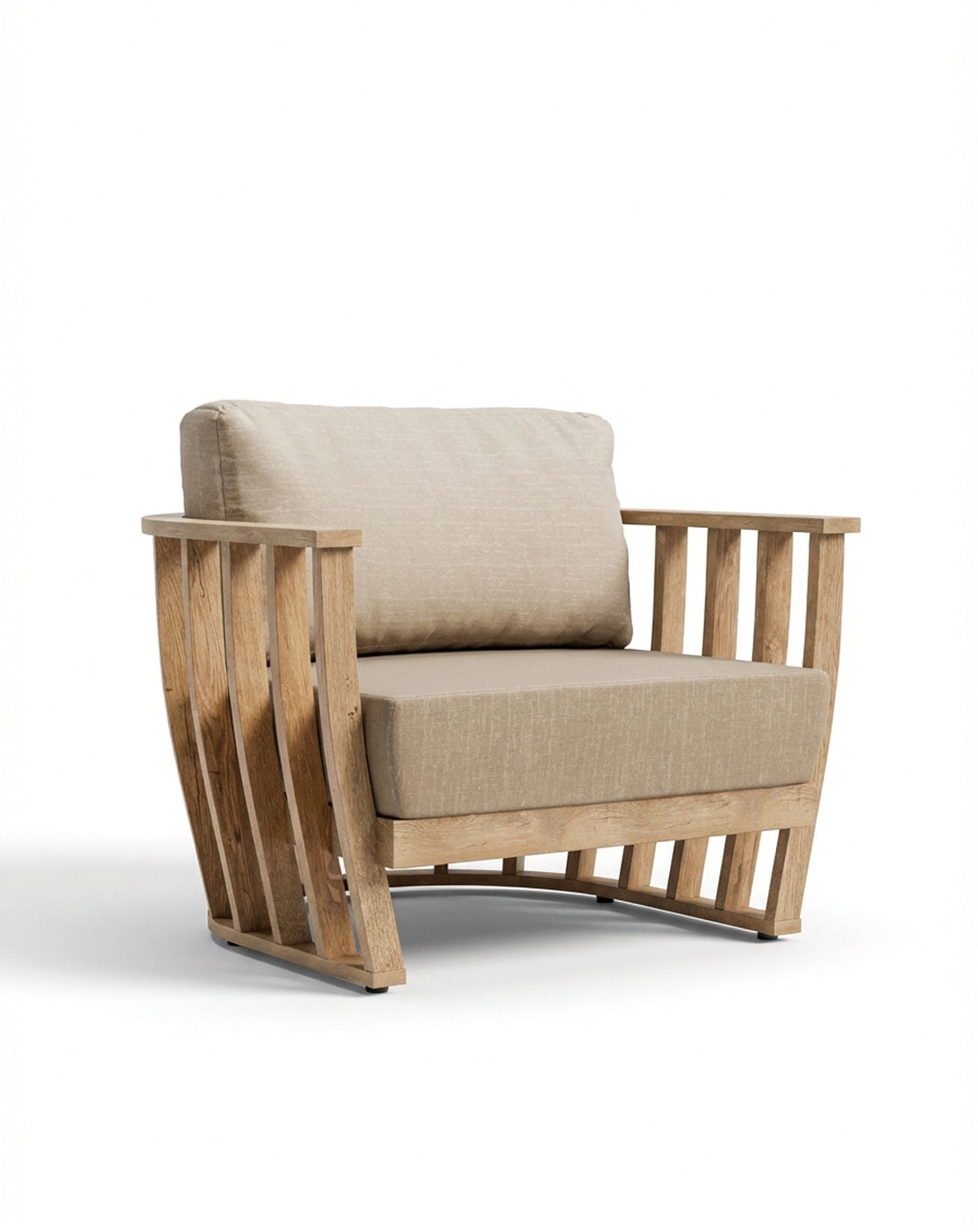 Image of LUCCA 5-Seater Wood Lounging Set with Coffee Table