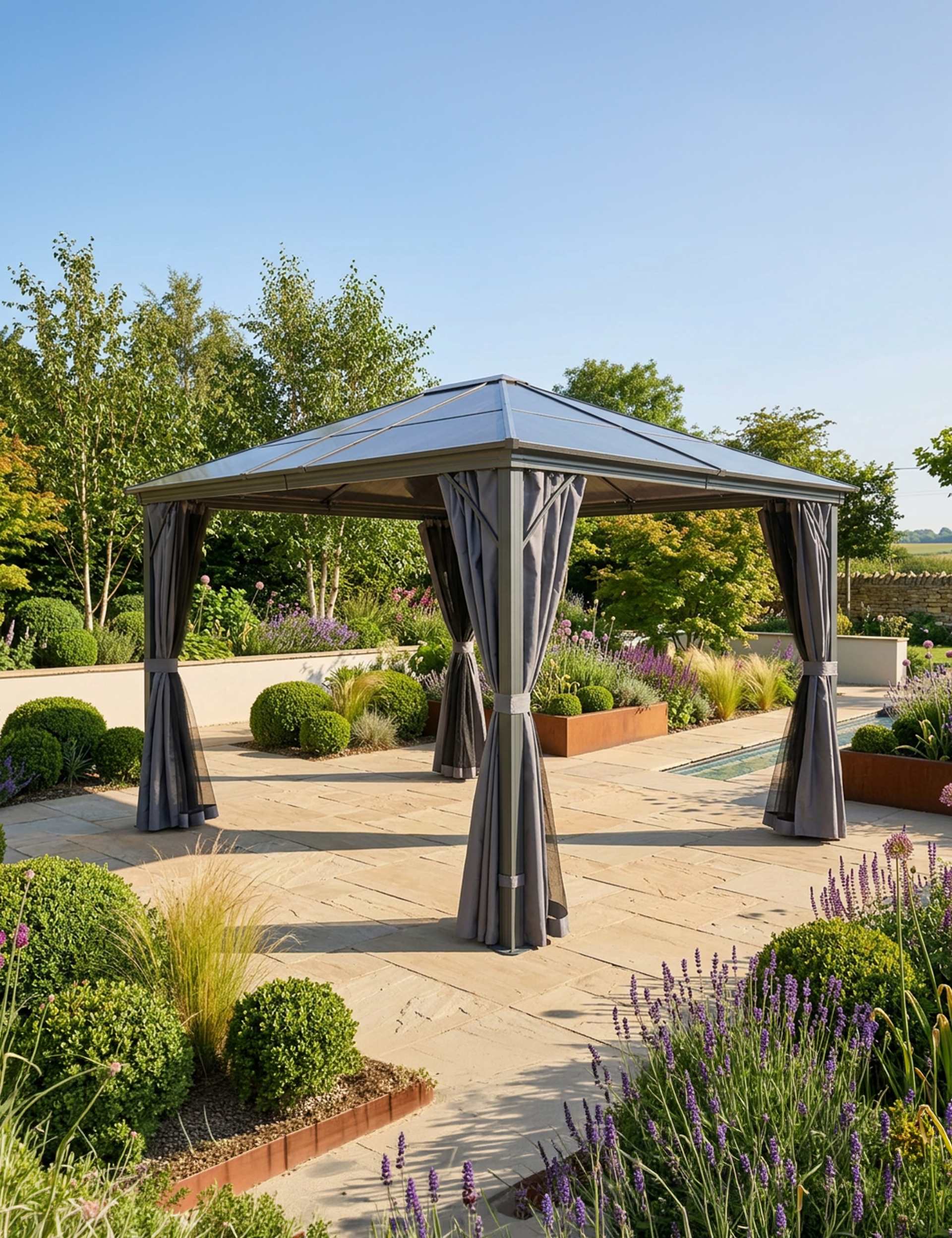 Image of Lugano Premium Polycarbonate Gazebo - 3M x 3.6M