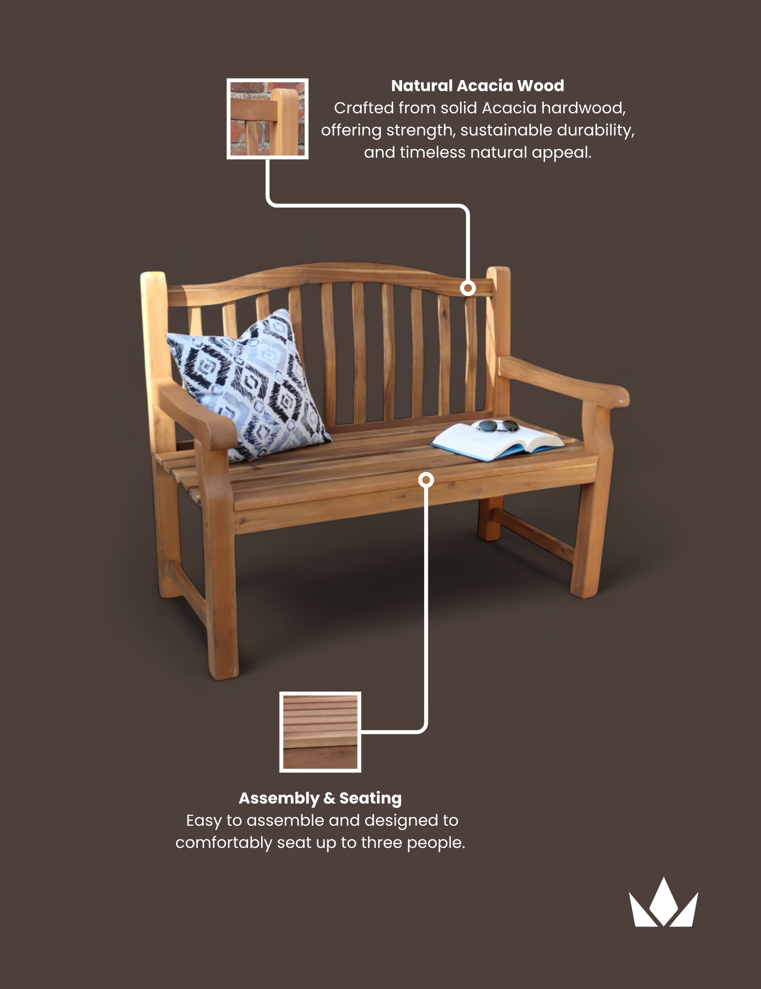 Lytham 2 Seater Bench