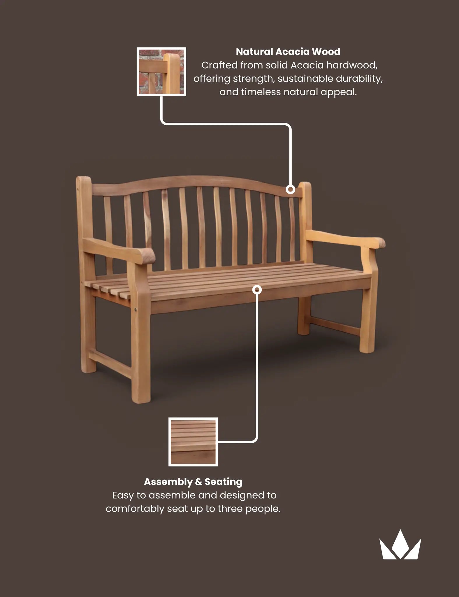 Image of Lytham 3 Seater Bench