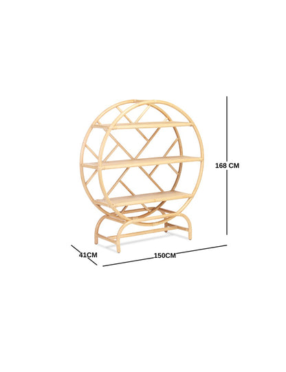 Large Verona Natural Rattan Etagere