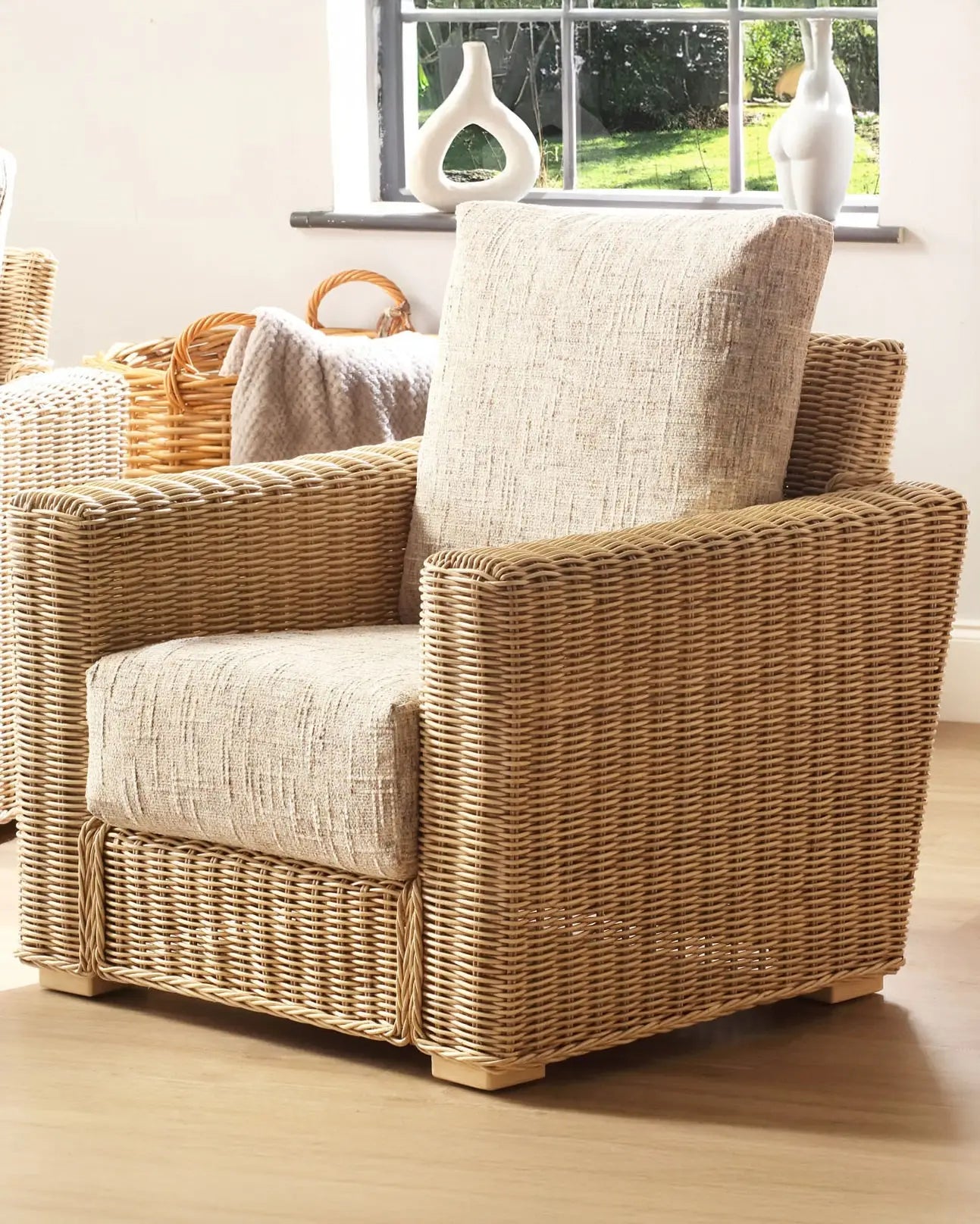 Santorini Natural Rattan Armchair