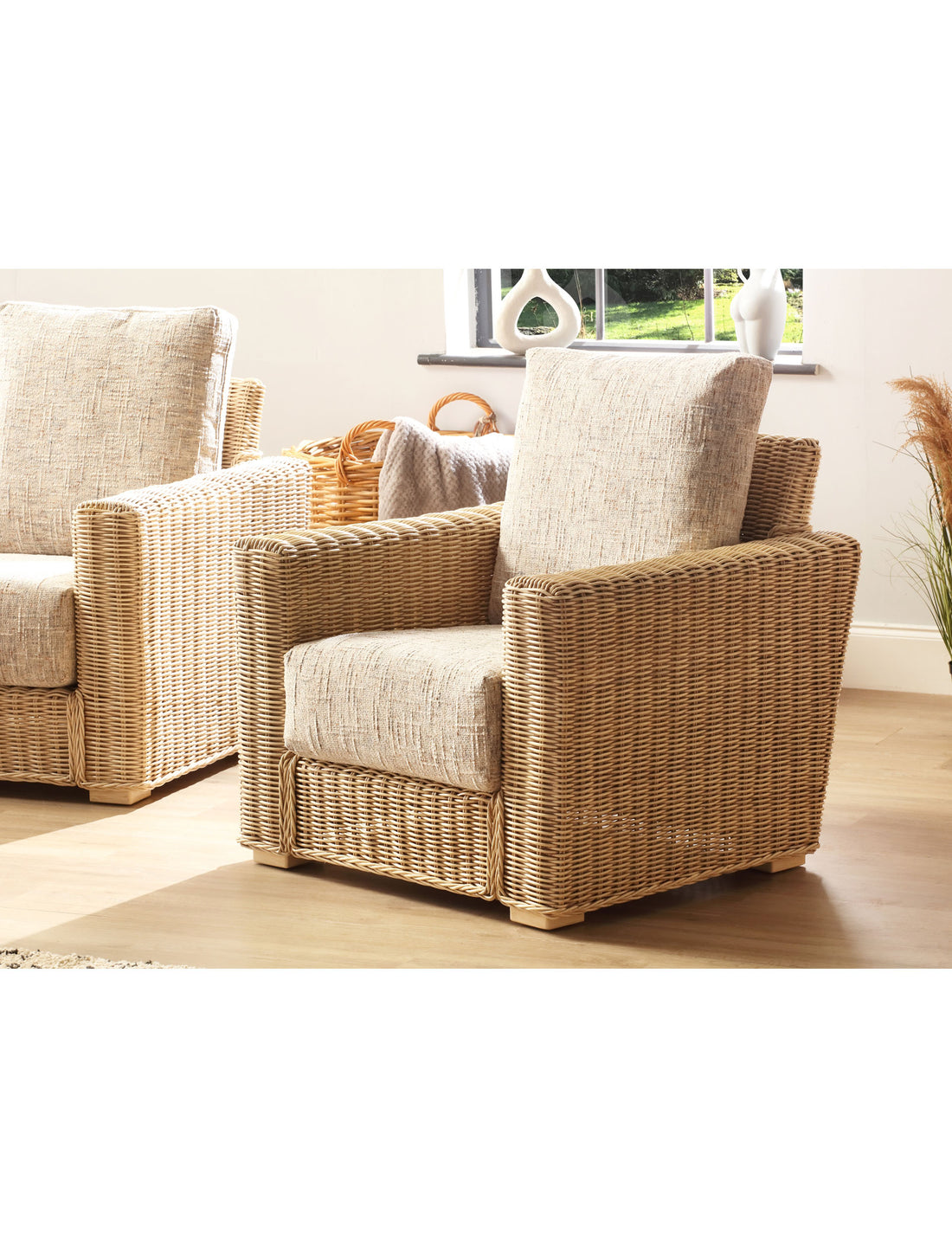 Santorini Natural Rattan Armchair
