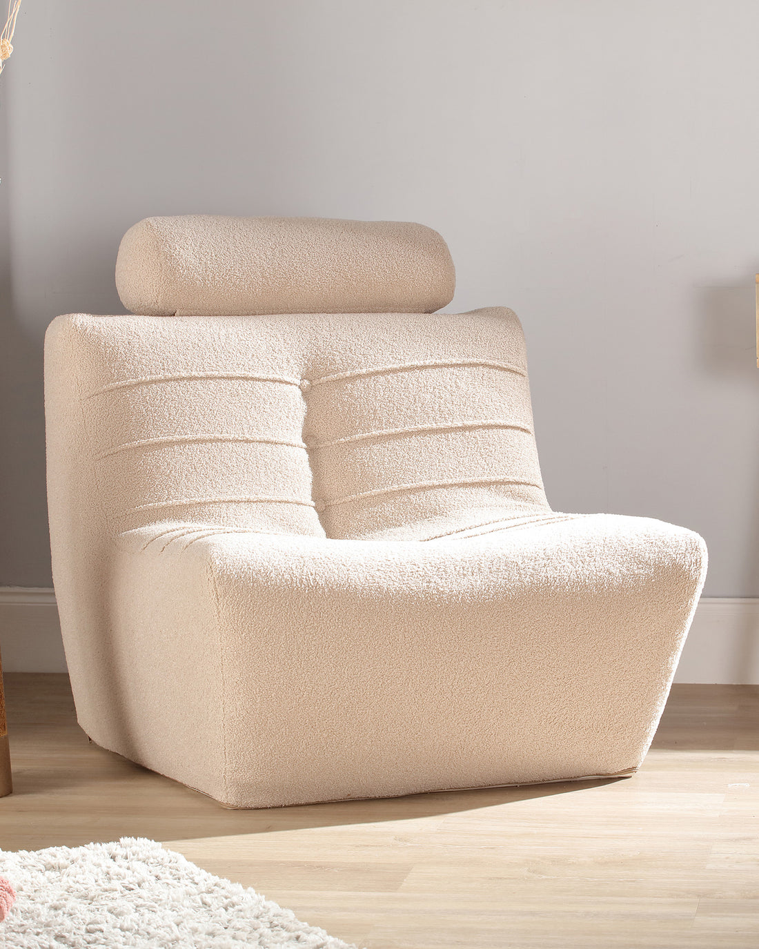 Arlo Latte Boucle Cuddle Chair