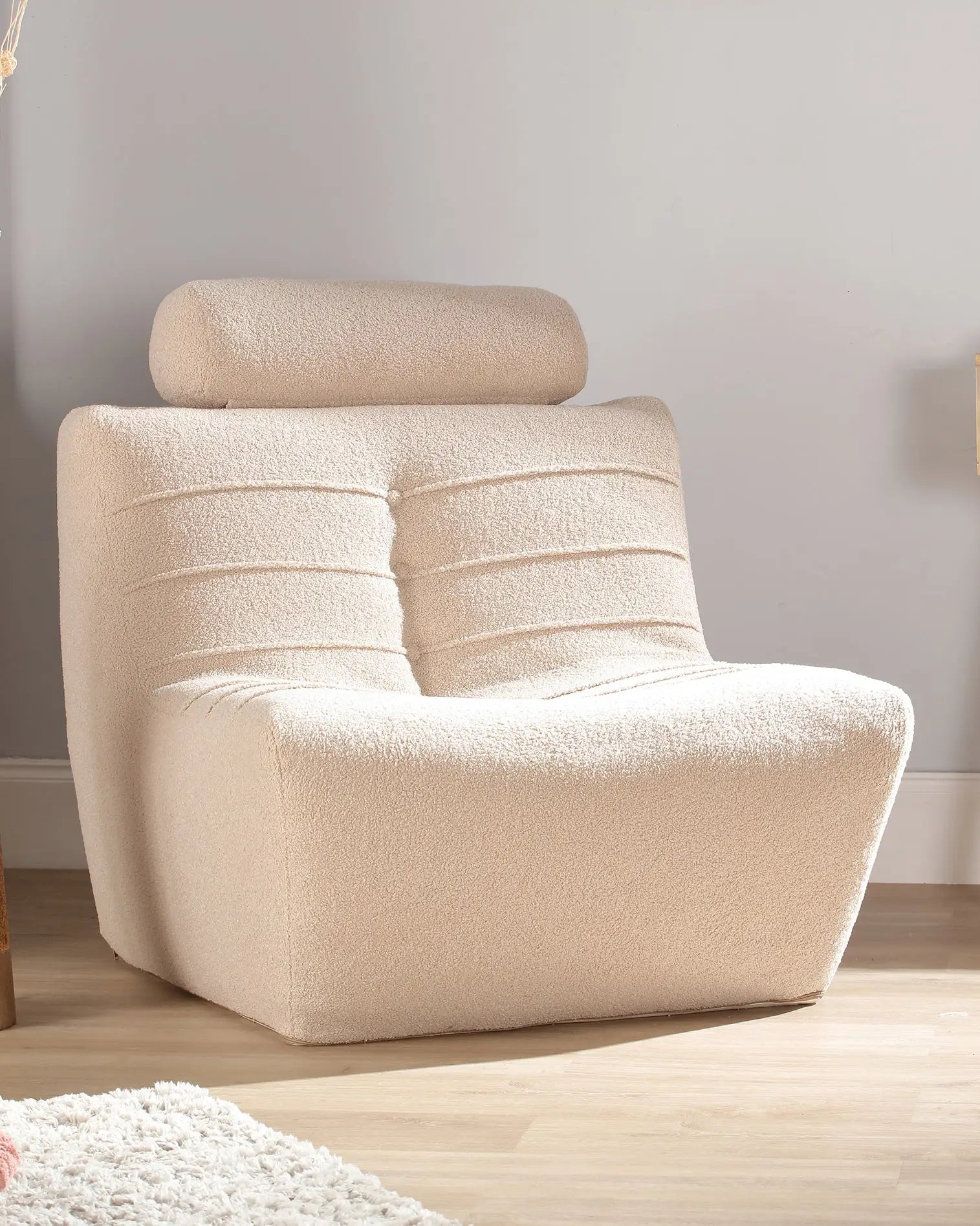 Arlo Latte Boucle Cuddle Chair