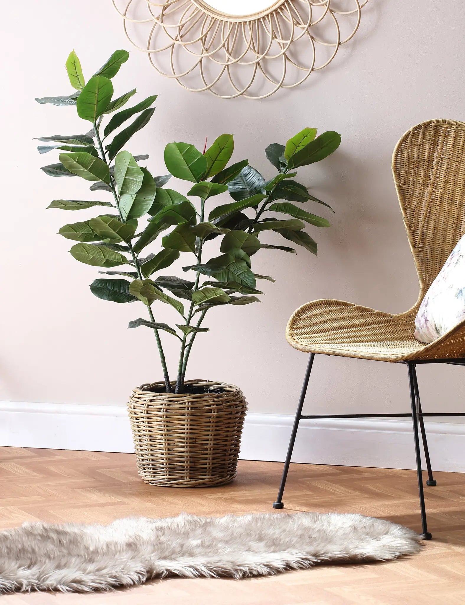 Image of Set of 3 Lined Plant Baskets