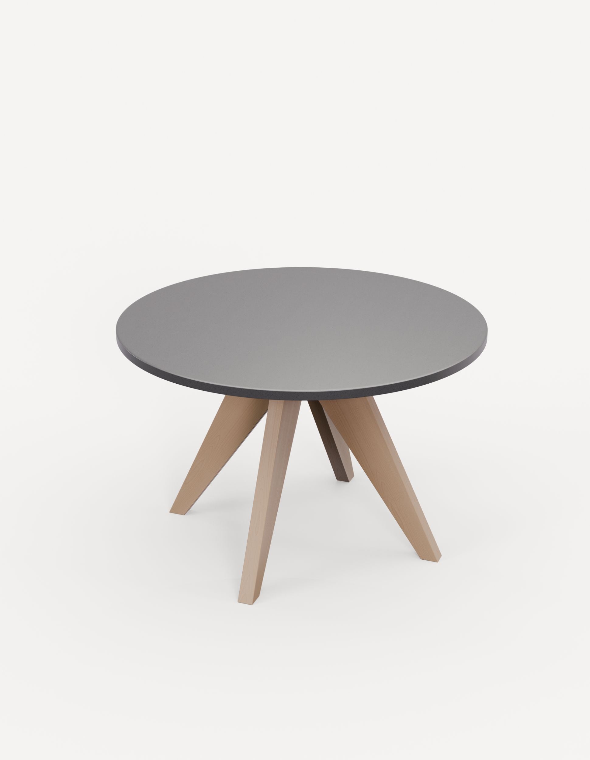 Luna 4 Seater Round Concrete Table Dining Set with Roma Rope Dining Chairs