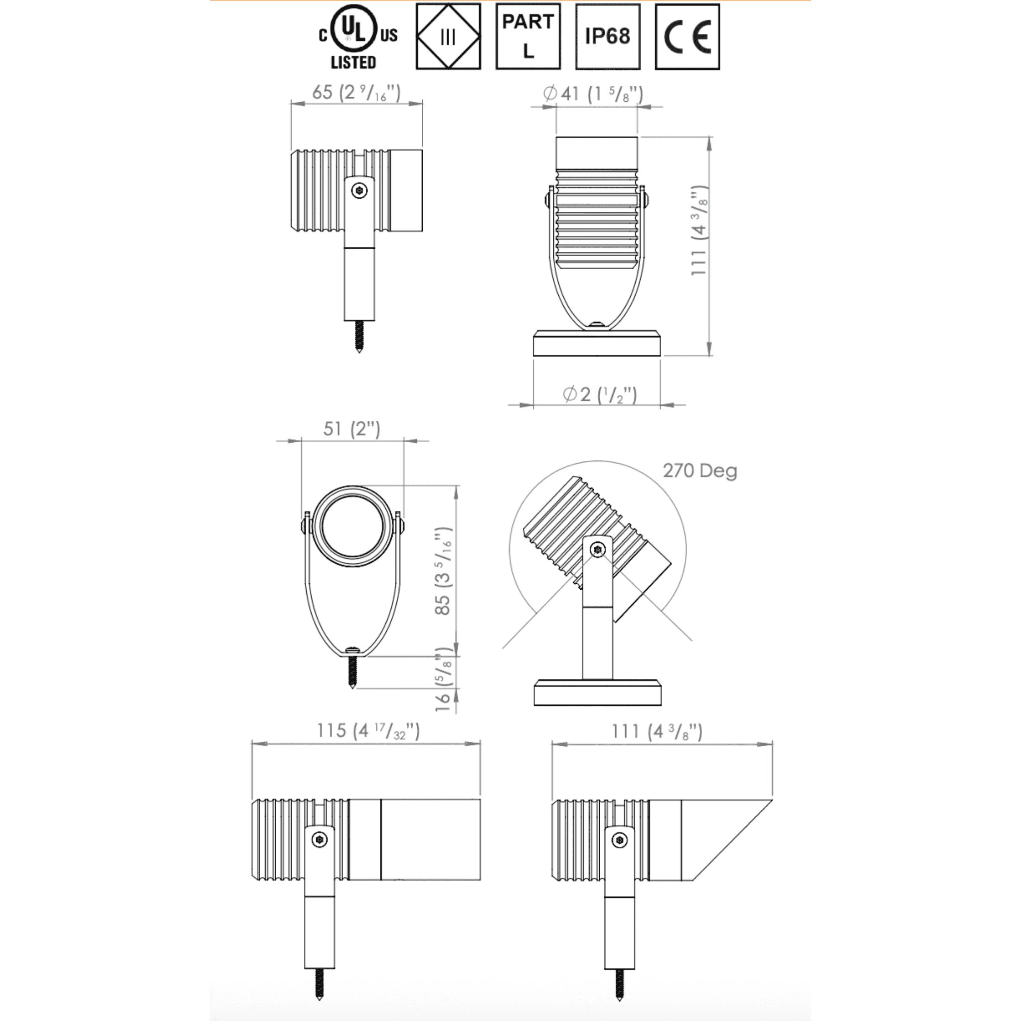Image of LuxR Modux Two Spike Spot (Series Circuit) - IP68
