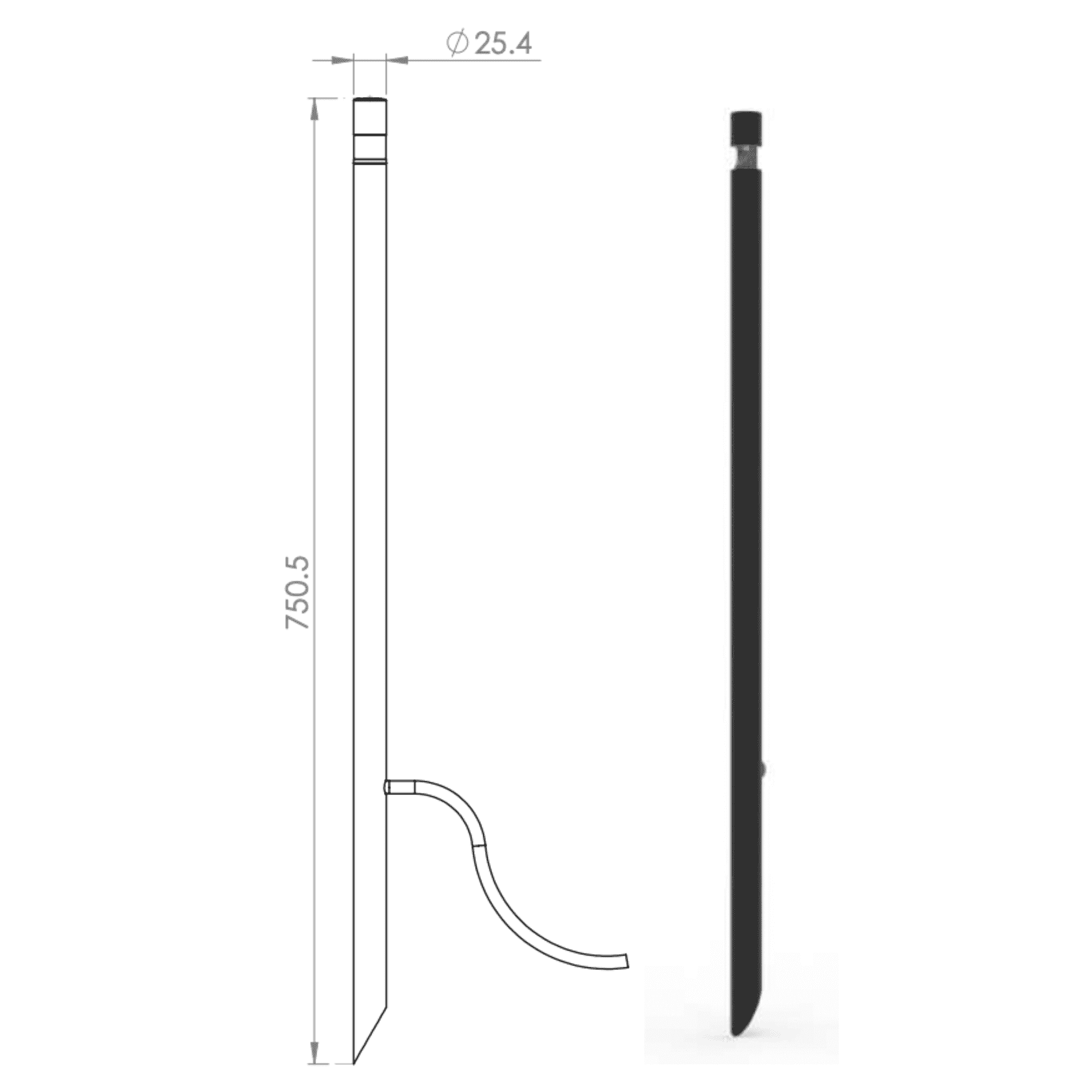 Image of LuxR Modux One (M1) Wayfinder Pole Light (Series Circuit) - IP68