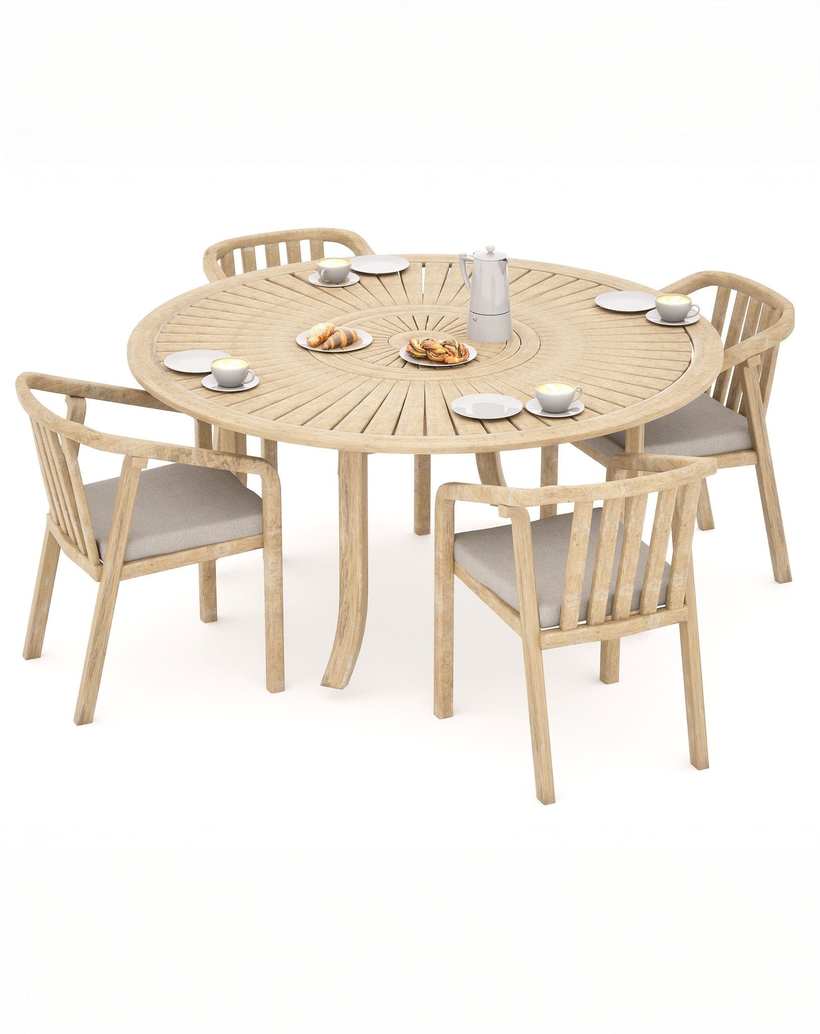 Image of MARIS 4-Seater Round Dining Set