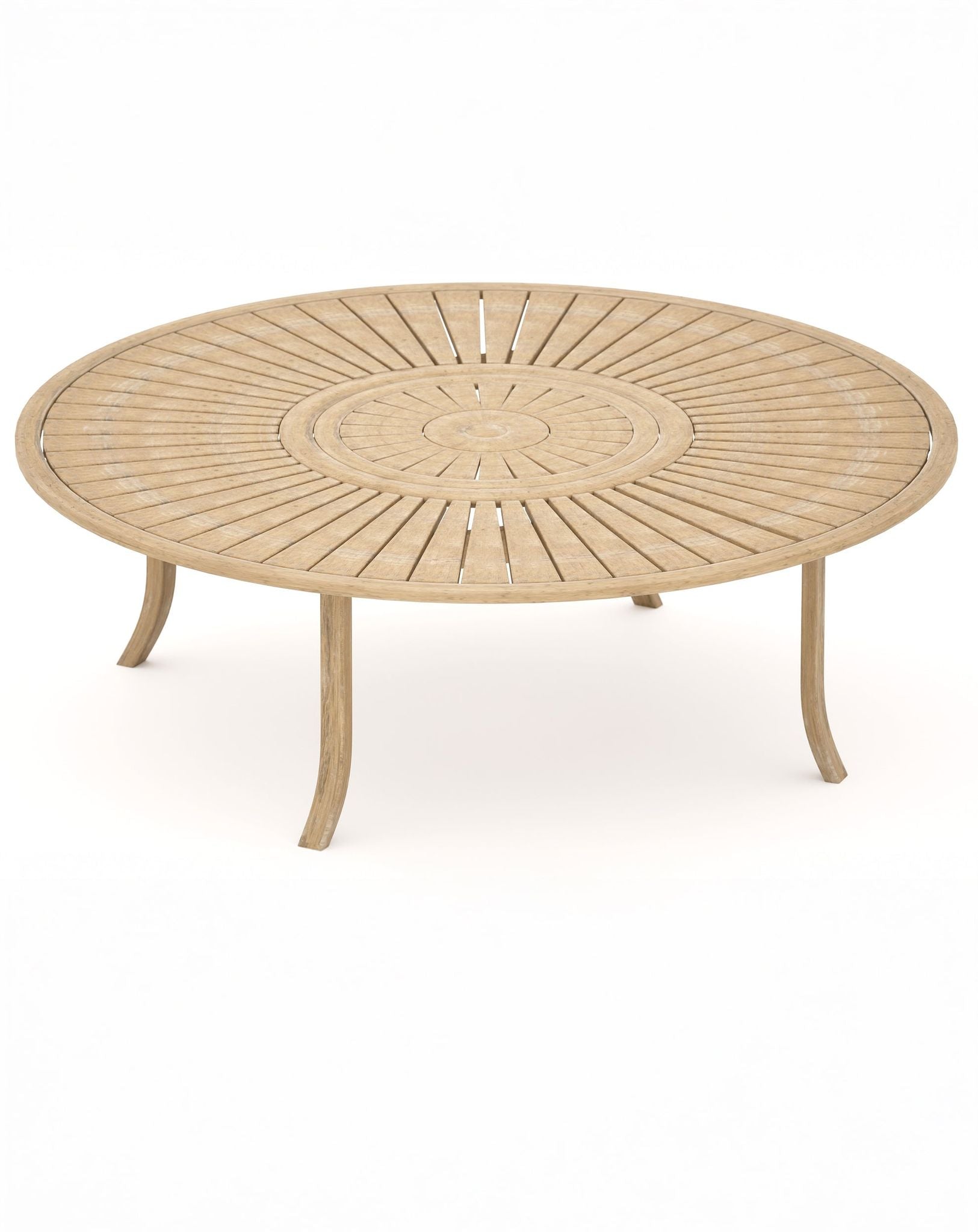 Image of MARIS 8-Seater Round Dining Set with Wooden Lazy Susan